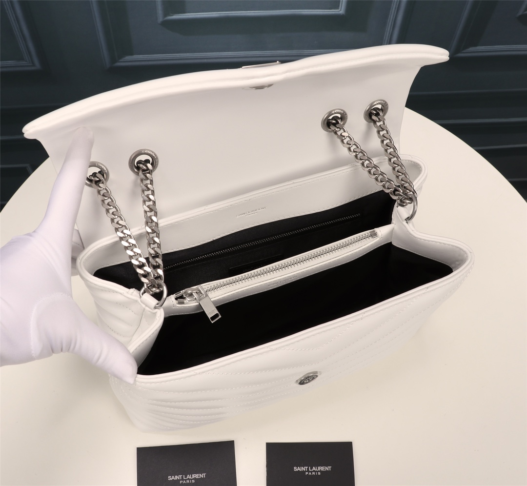 YSL Lou Lou Puffer Women Shoulder Bags Size 30cm