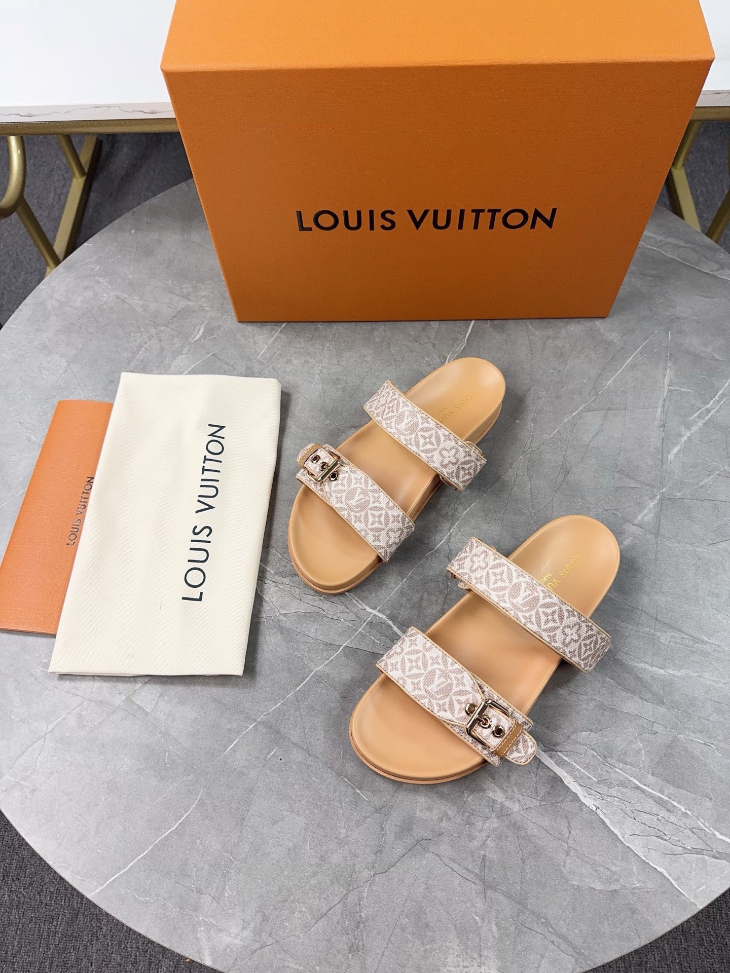 Louis Vuitton Pool Pillow Flat Comfort Slippers Size 36-46