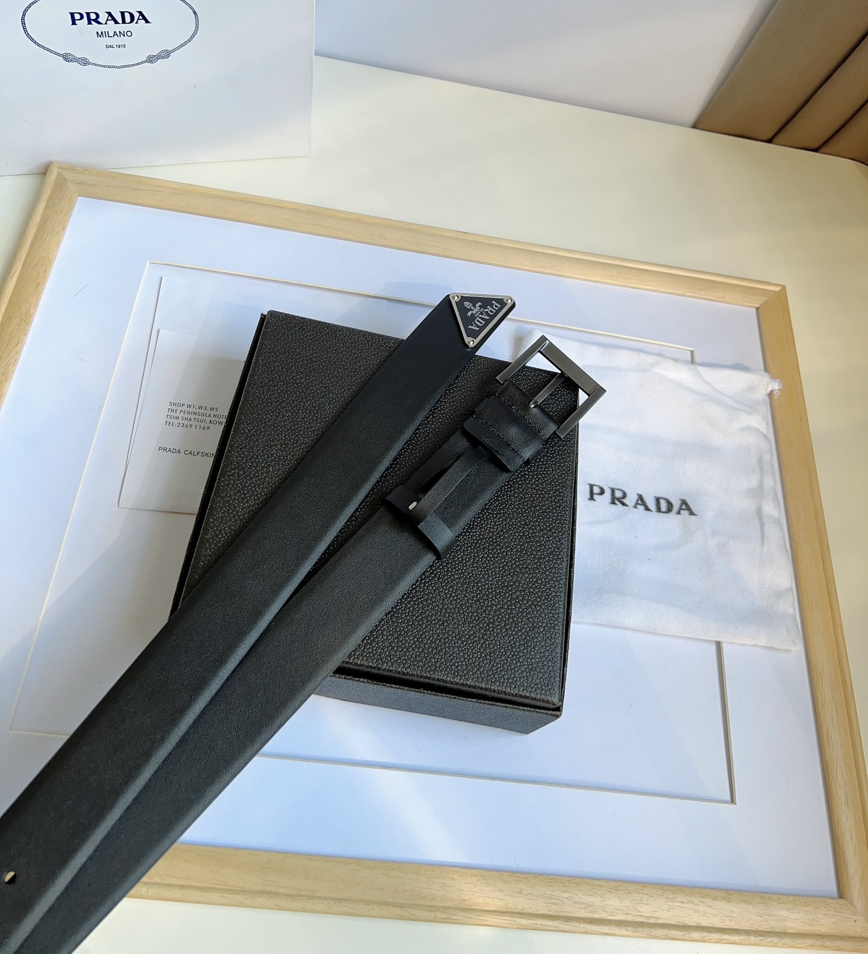 Prada Men Belt Width 3.5cm