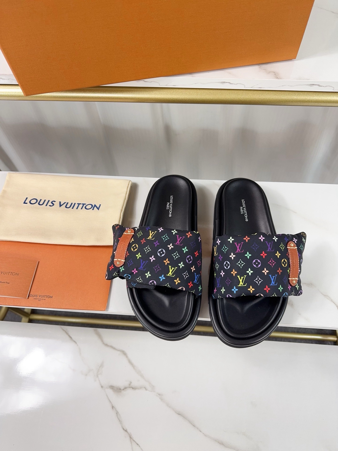 Louis Vuitton Pool Pillow Flat Comfort Slippers Size 36-46