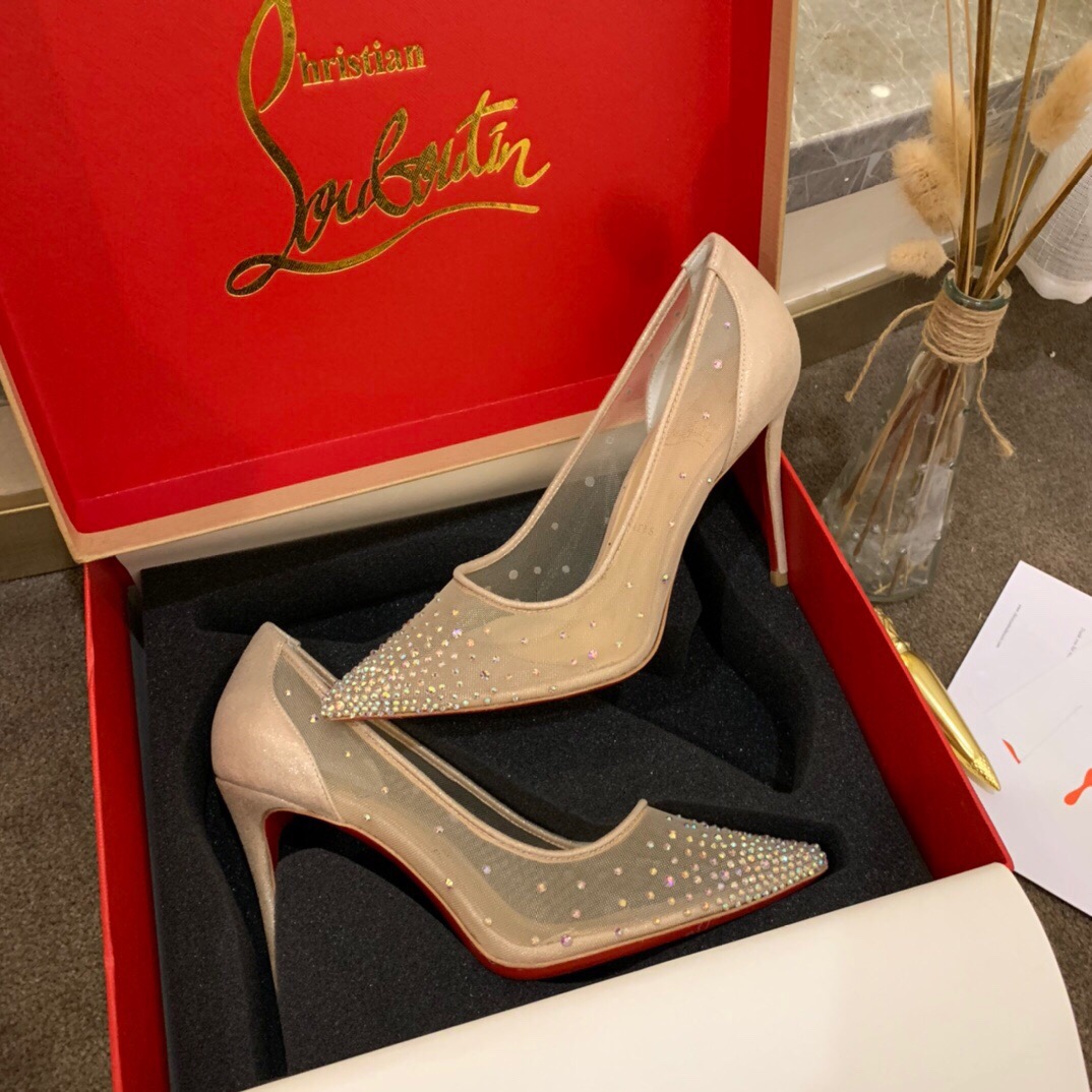 Christian Louboutin Follies Strasss Pumps Size 35-41 5-Color