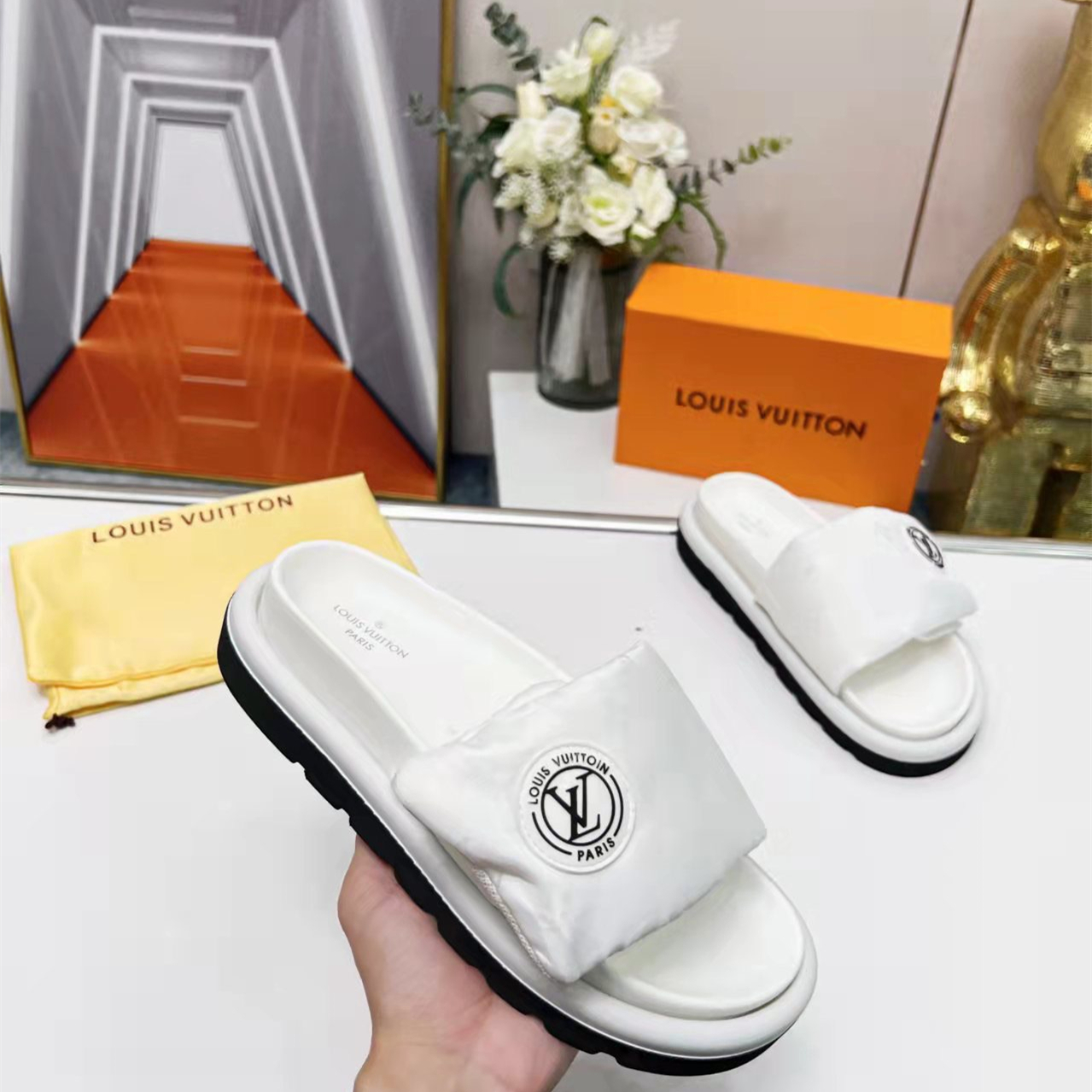 Louis Vuitton Pool Pillow Flat Comfort Slippers Size 36-41
