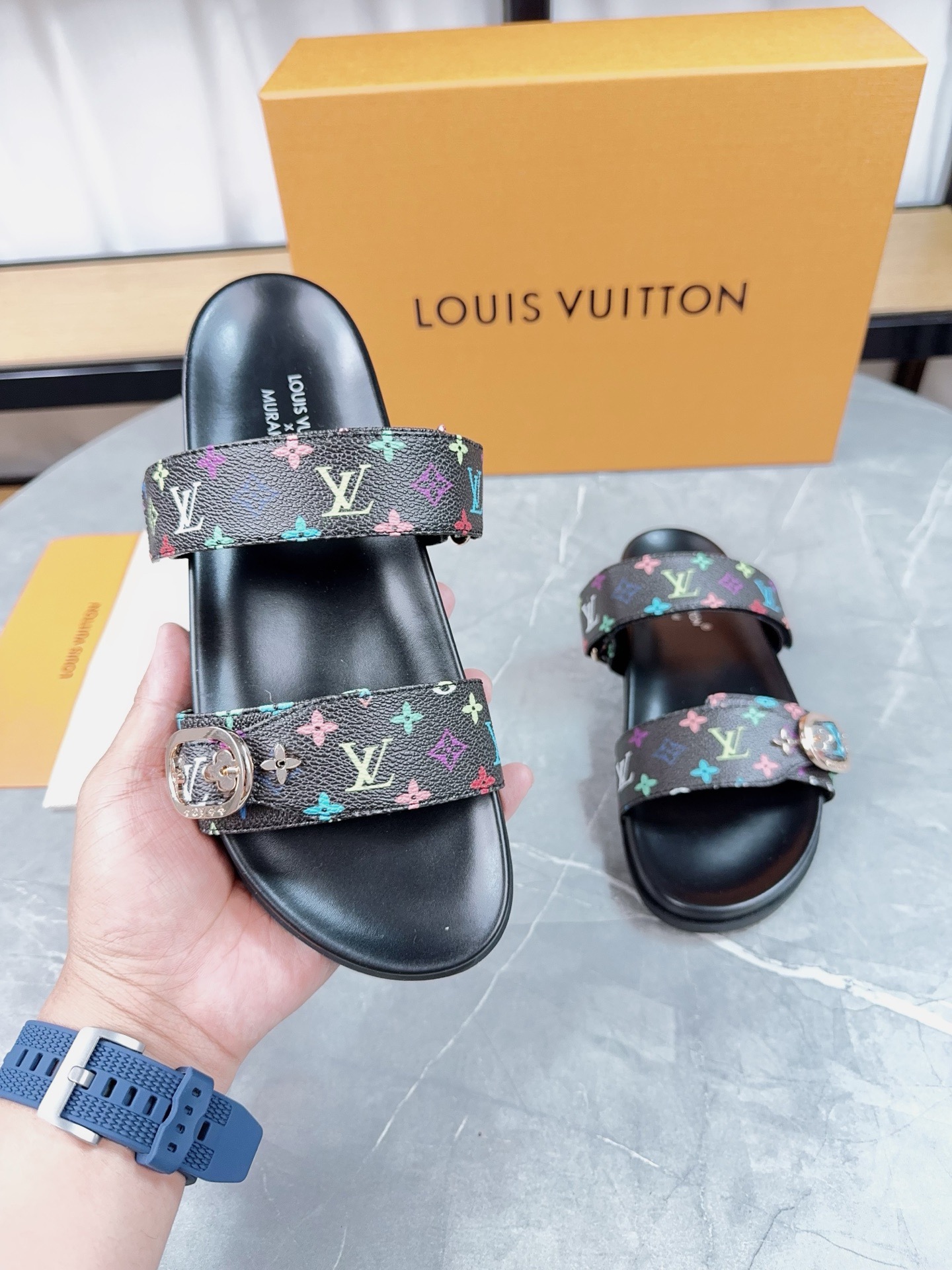 Louis Vuitton Pool Pillow Flat Comfort Slippers Size 36-46