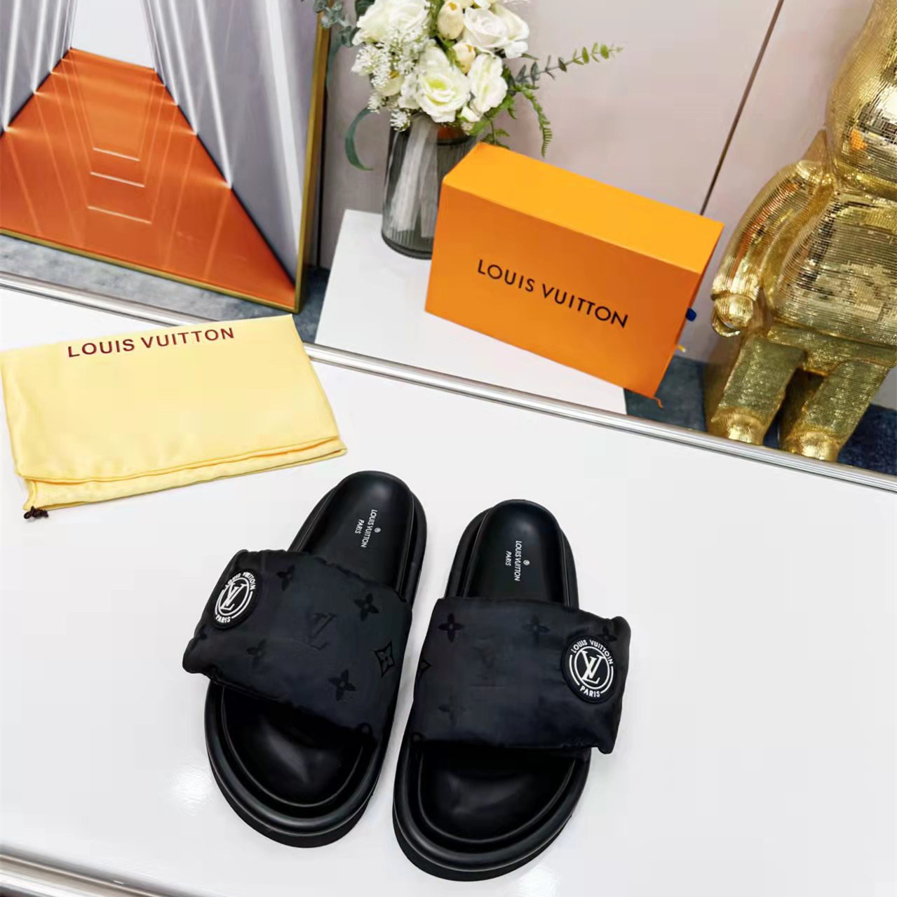 Louis Vuitton Pool Pillow Flat Comfort Slippers Size 36-41