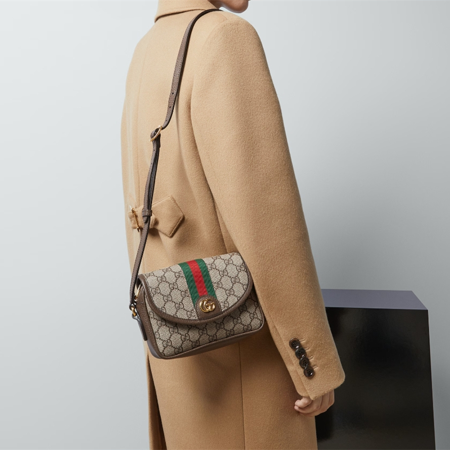 Gucci Ophidia GG Shoulder Bags 13*22*4cm