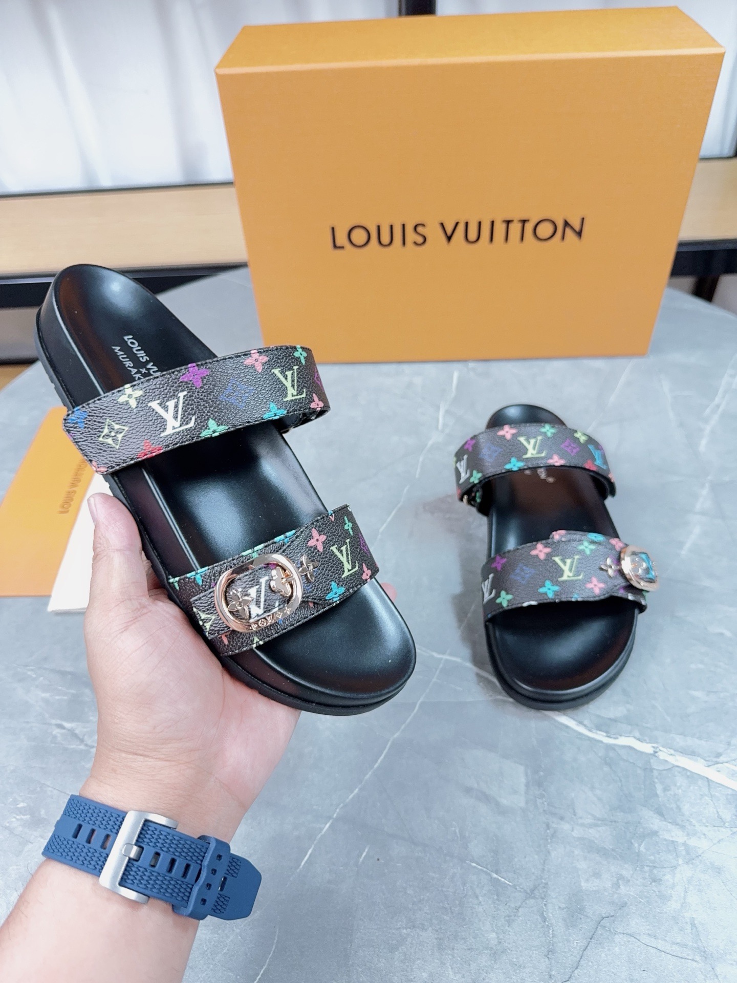 Louis Vuitton Pool Pillow Flat Comfort Slippers Size 36-46