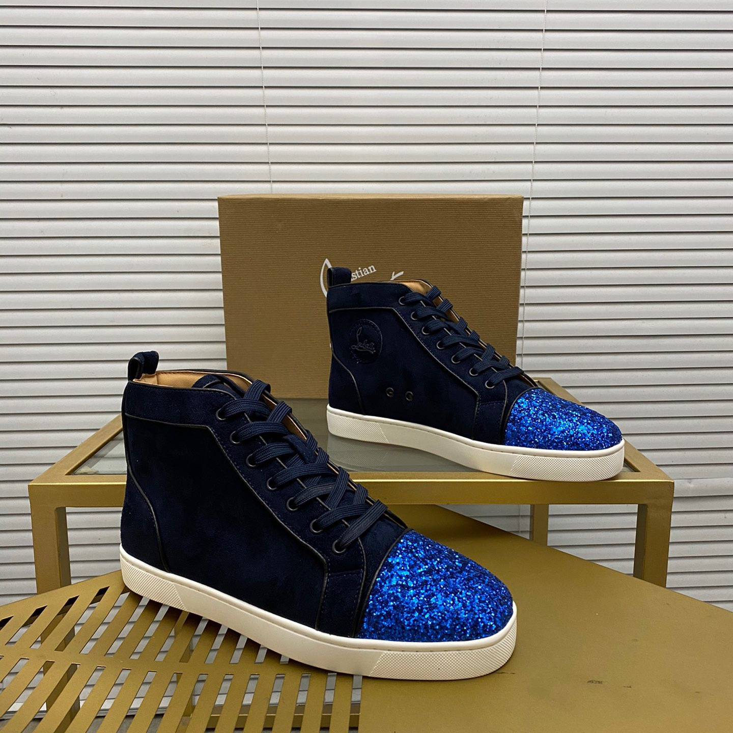 Christian Louboutin Louis High-Top Sneaker Size 36-46  7-Color