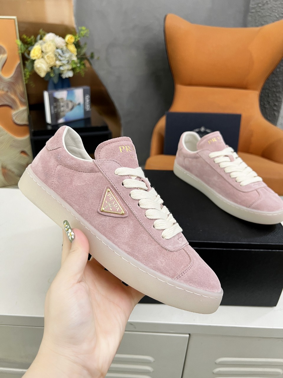 Prada Lane Deer Leather Sneakers Size 36-45