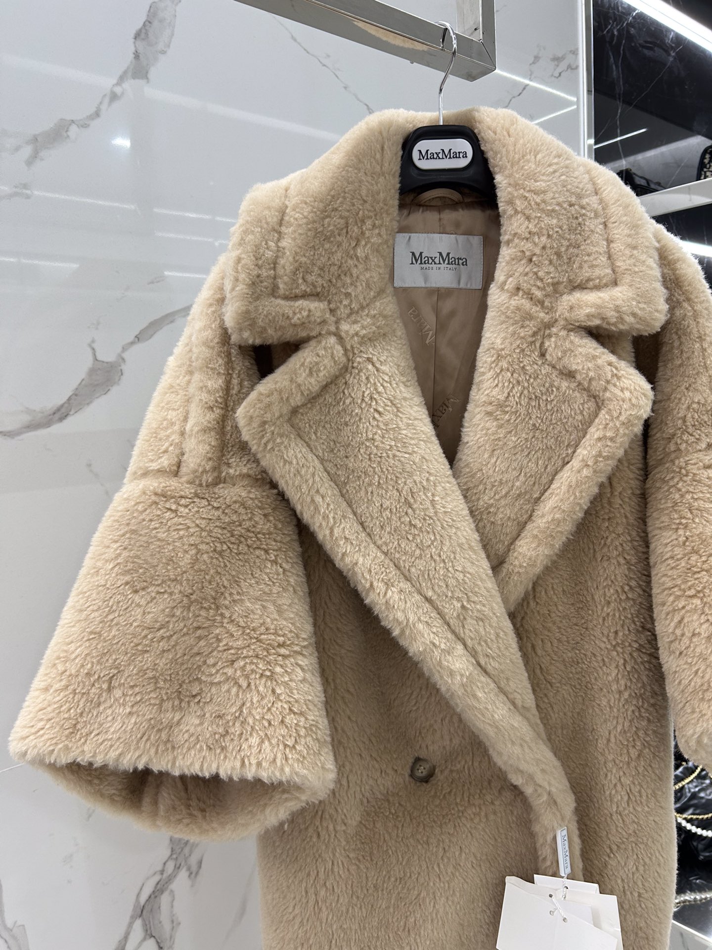 Max Mara Teddy fur long coat Size XS-M