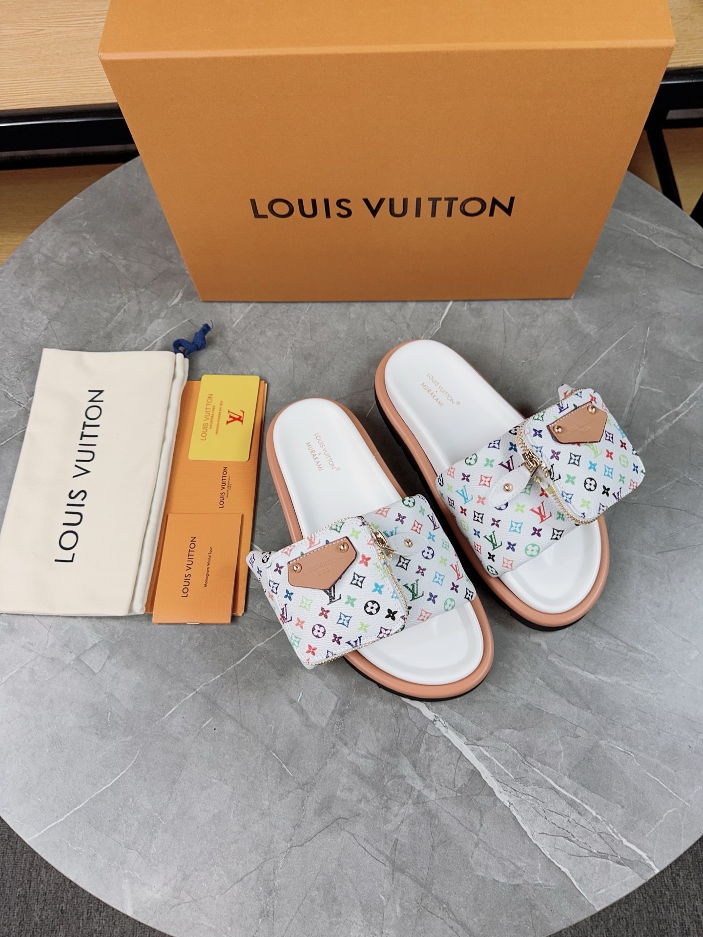 Louis Vuitton Pool Pillow Flat Comfort Slippers Size 36-46