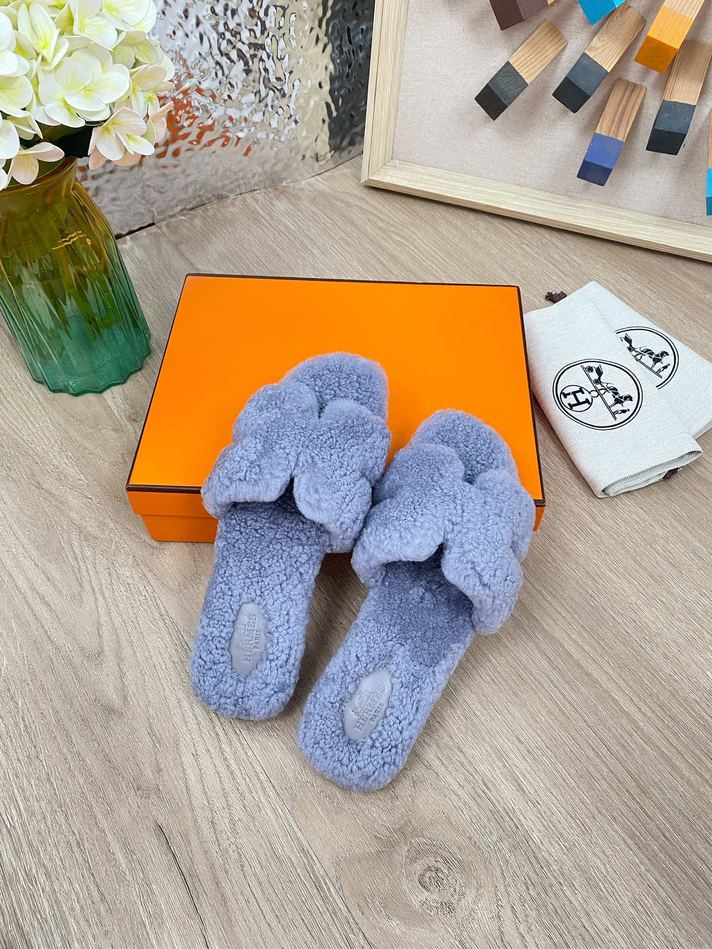 Hermes 23fw Women Winter Slippers Size 36-40