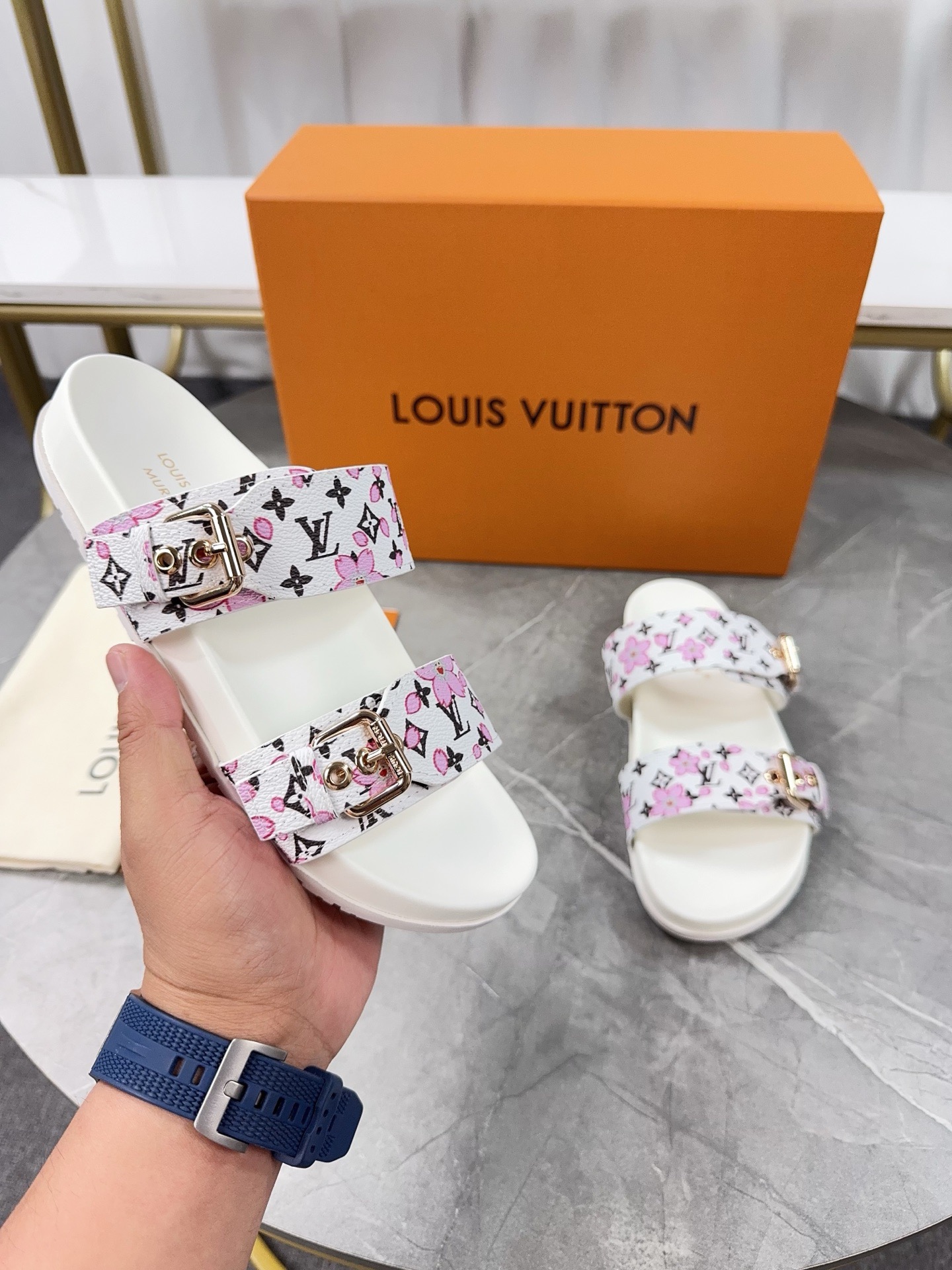 Louis Vuitton Pool Pillow Flat Comfort Slippers Size 36-46