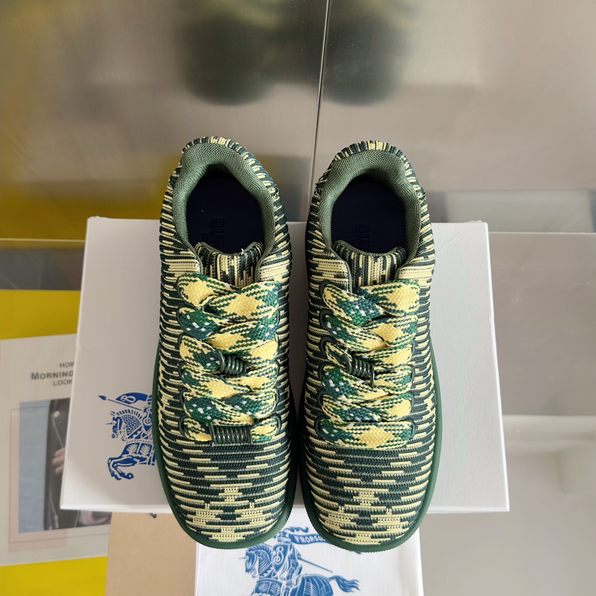 Burberry 2024 New Check Knit Box Sneaker Size 36-45