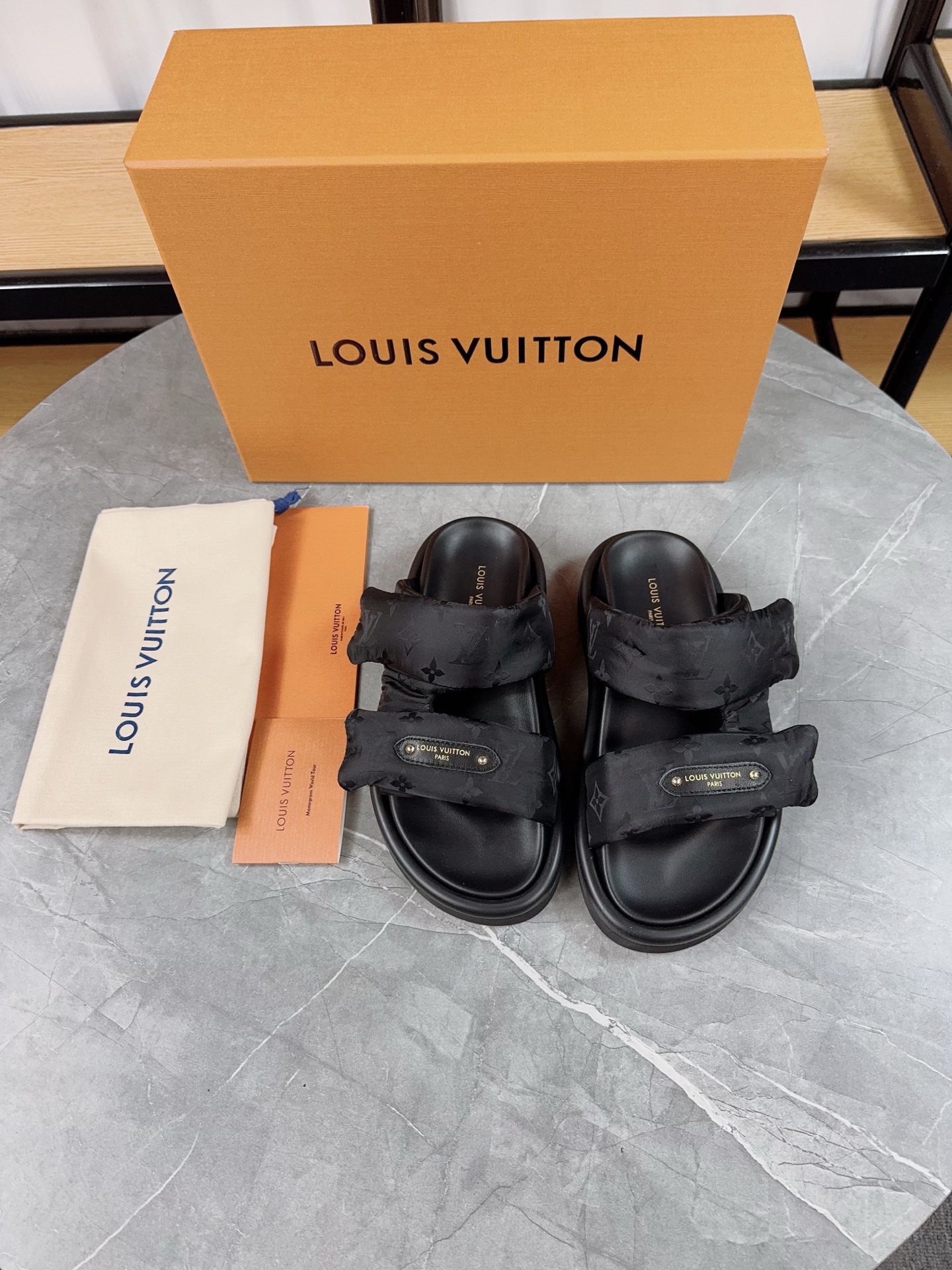 Louis Vuitton Pool Pillow Flat Comfort Slippers Size 36-46