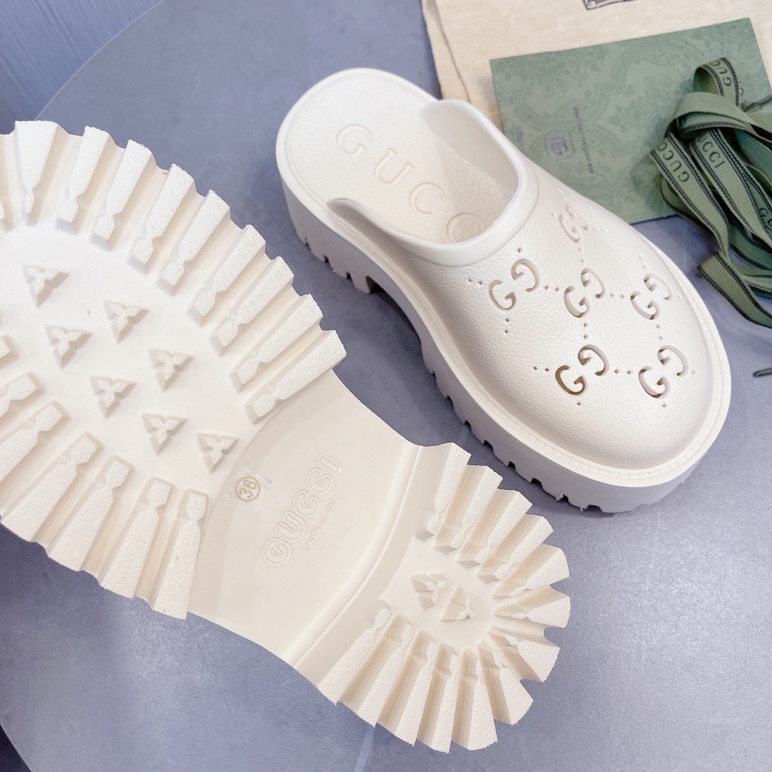 Gucci Slip on Sandal Slippers Size 36-45 Black/White