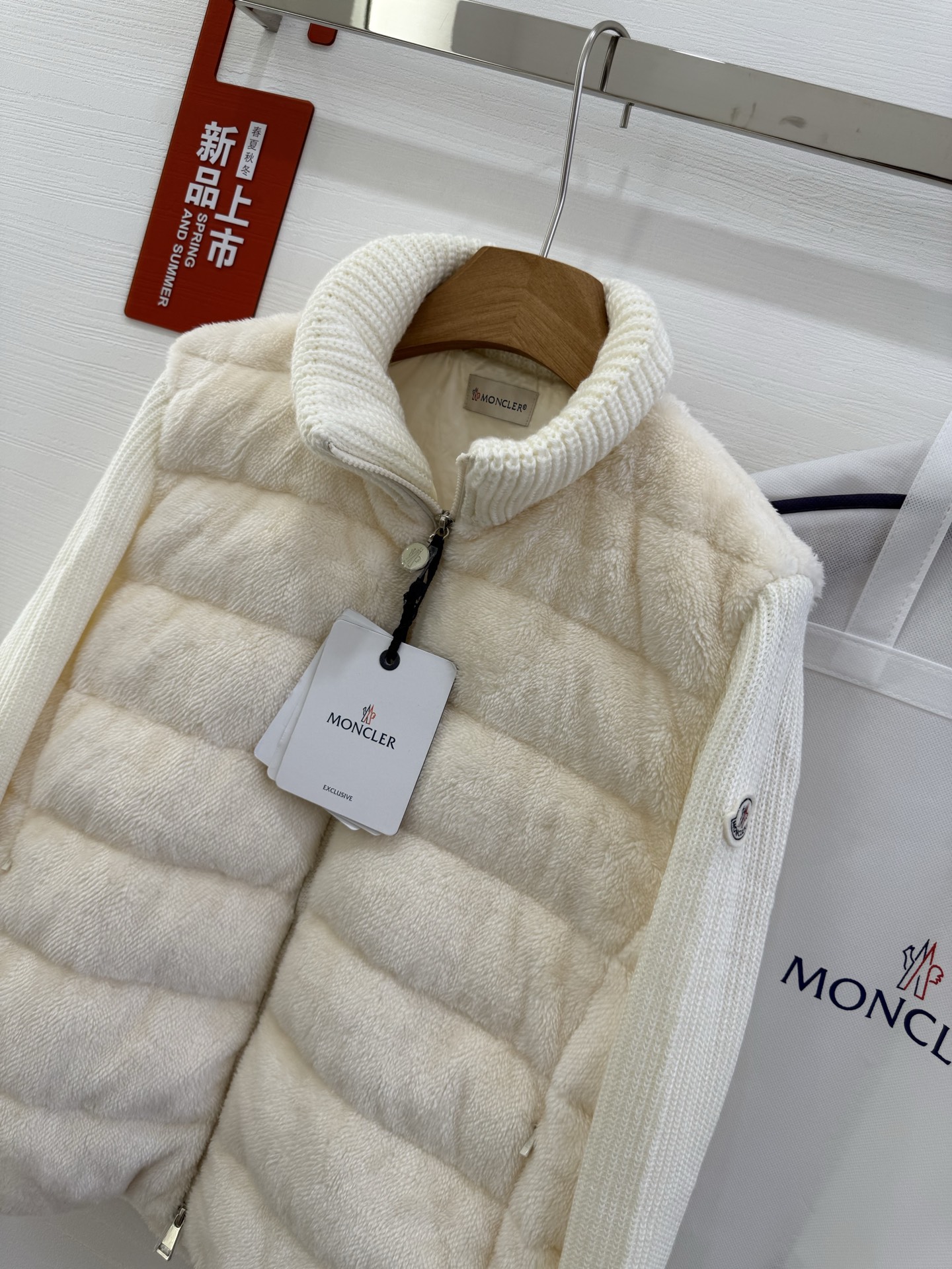Moncler 25SS Teddy bear fur Women Down Jacket Size S-XL