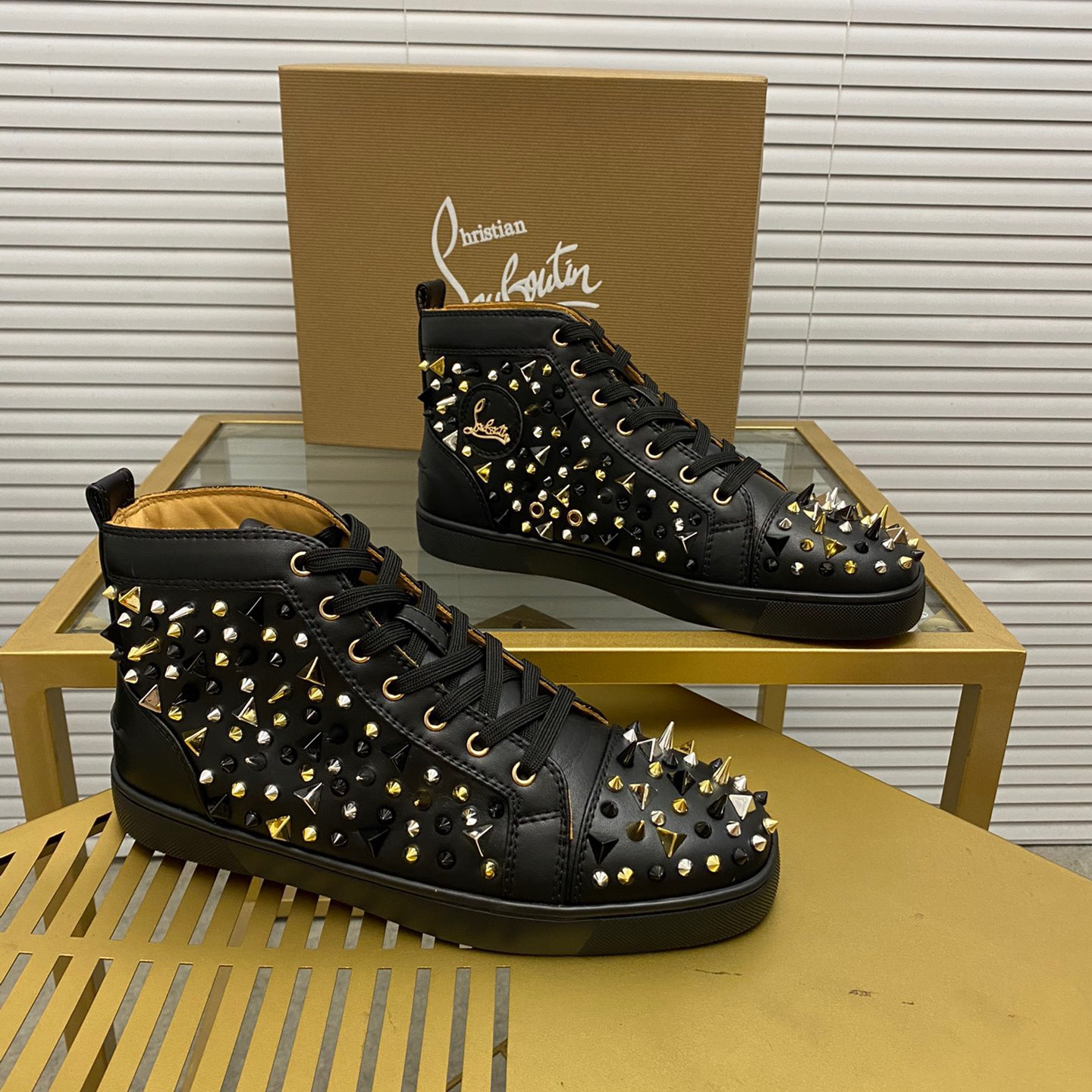 Christian Louboutin Lou Pik Pik High-Top Sneaker Size 36-46  6-Color