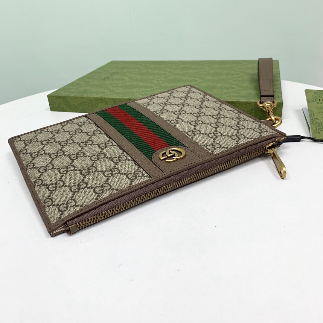 Gucci New GG Supreme Pouch Size 24*17.5*1cm Style 672989
