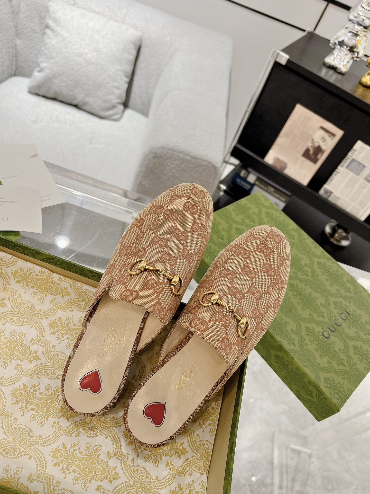 Gucci Princetown GG Slippers Size 35-41