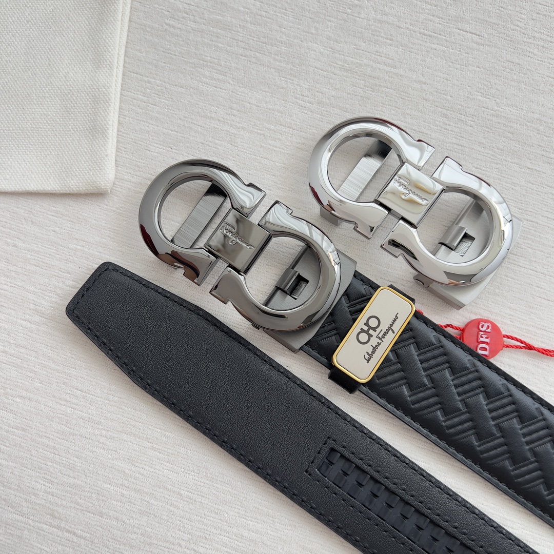Ferragamo Men Belt Width 3.5cm