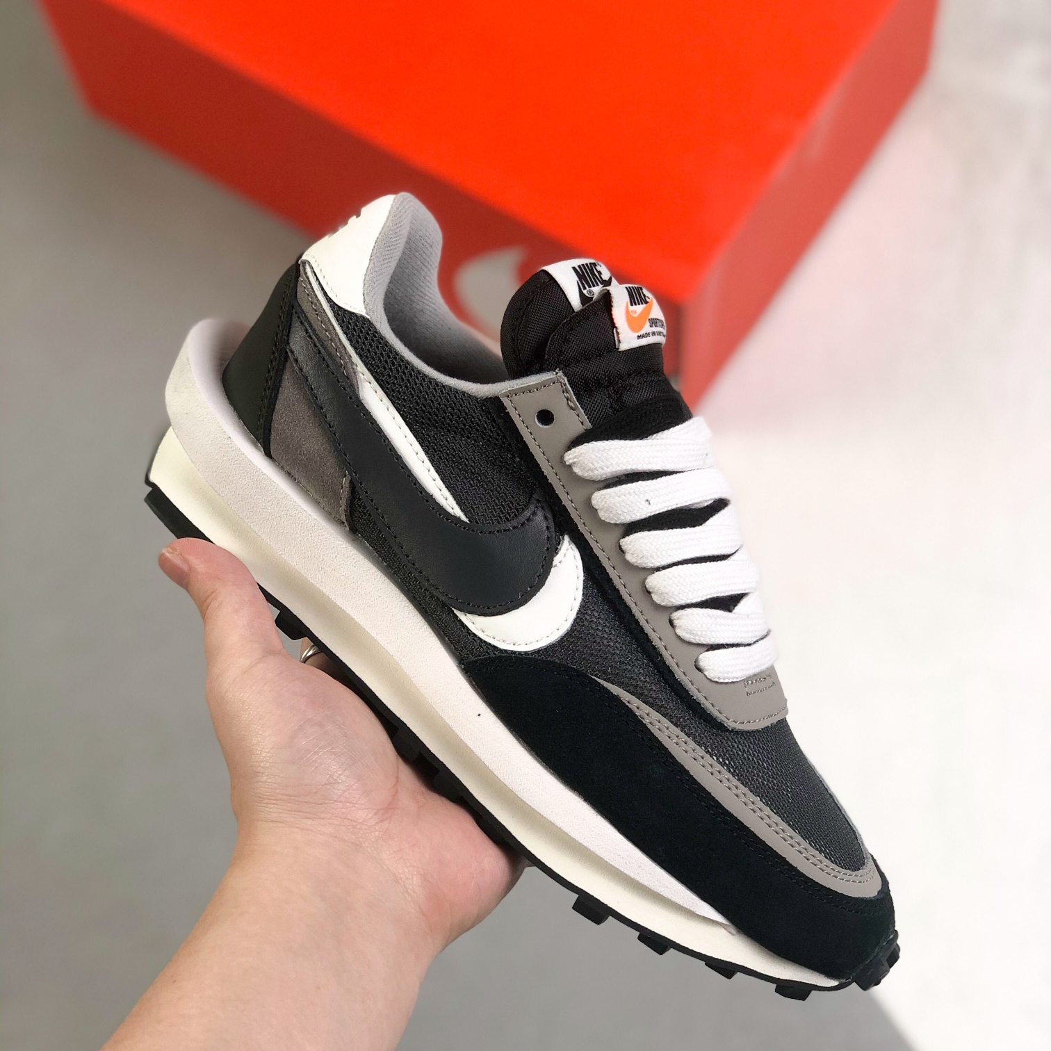 Nike x Sacai LDV Waffle Sneakers Shoes Black Mens/Women 36 - 46