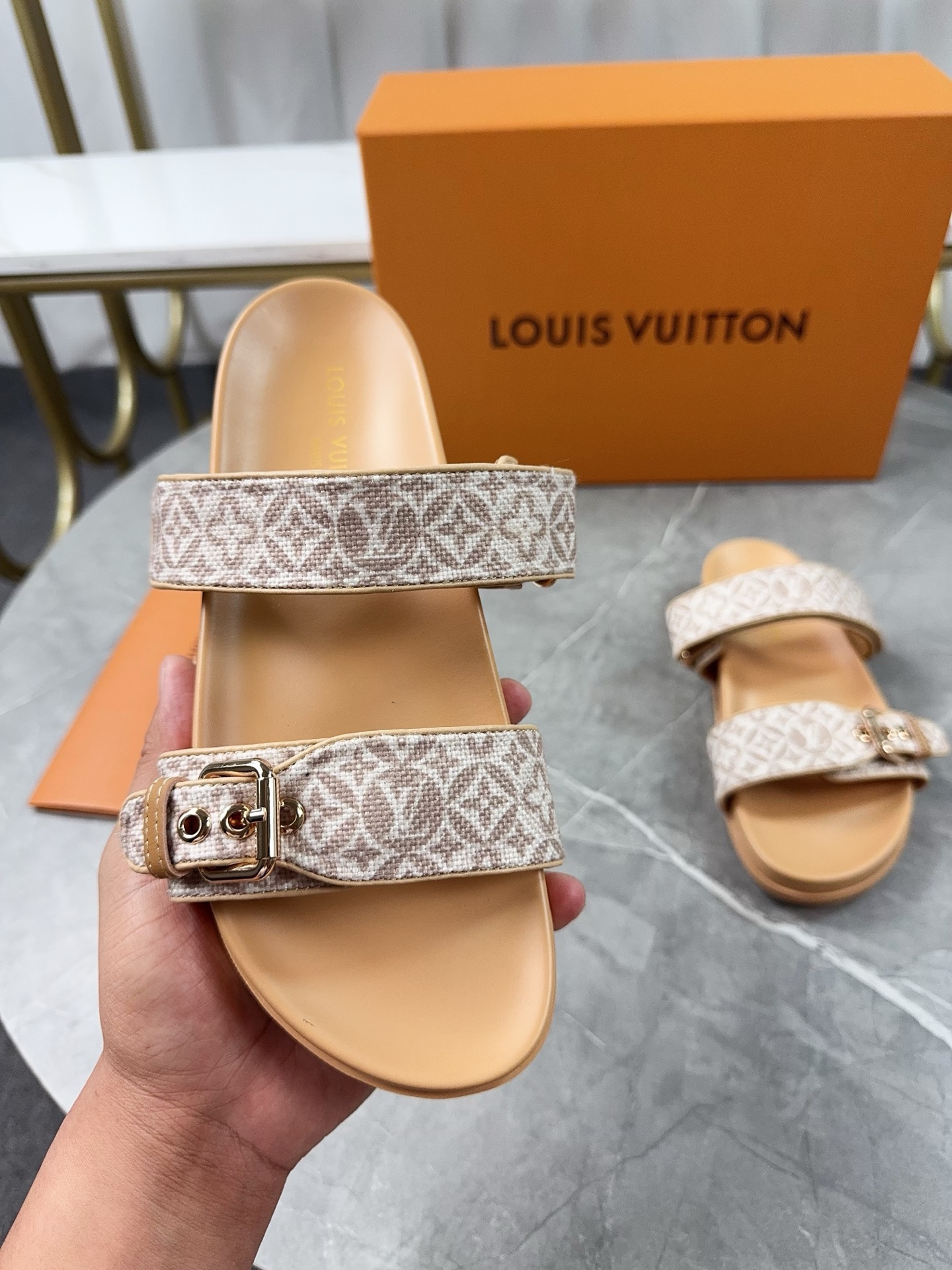 Louis Vuitton Pool Pillow Flat Comfort Slippers Size 36-46