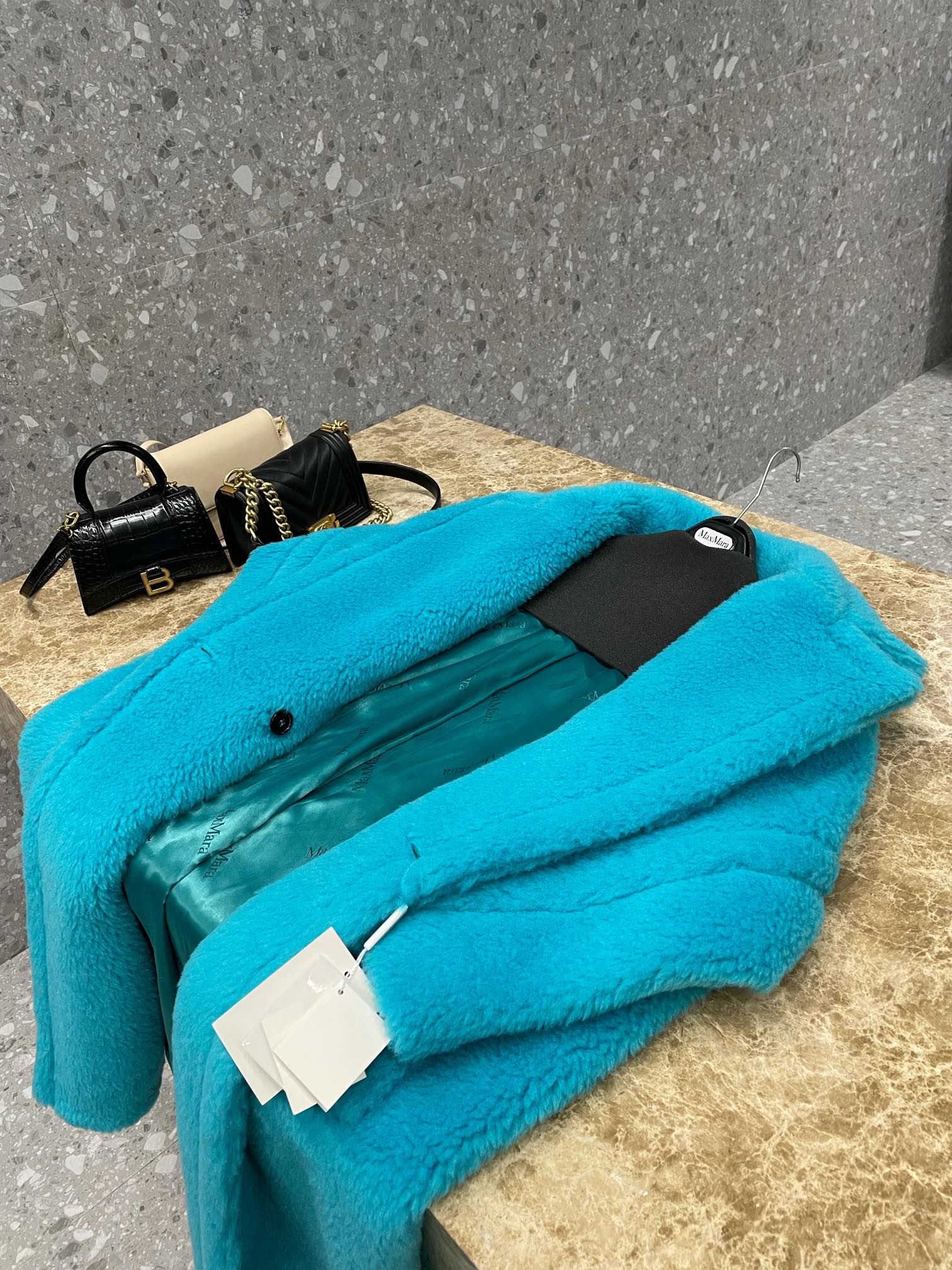 Max Mara Teddy fur long coat Size XS-M