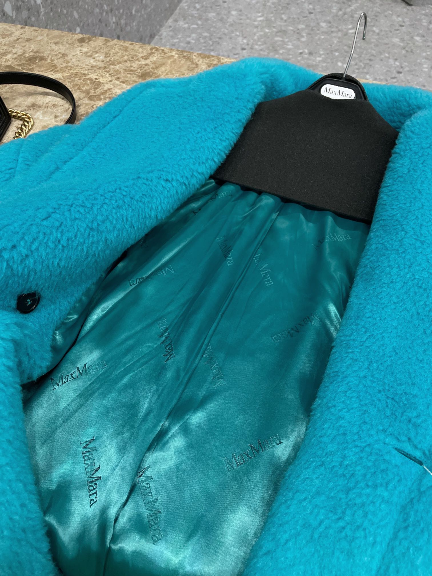 Max Mara Teddy fur long coat Size XS-M