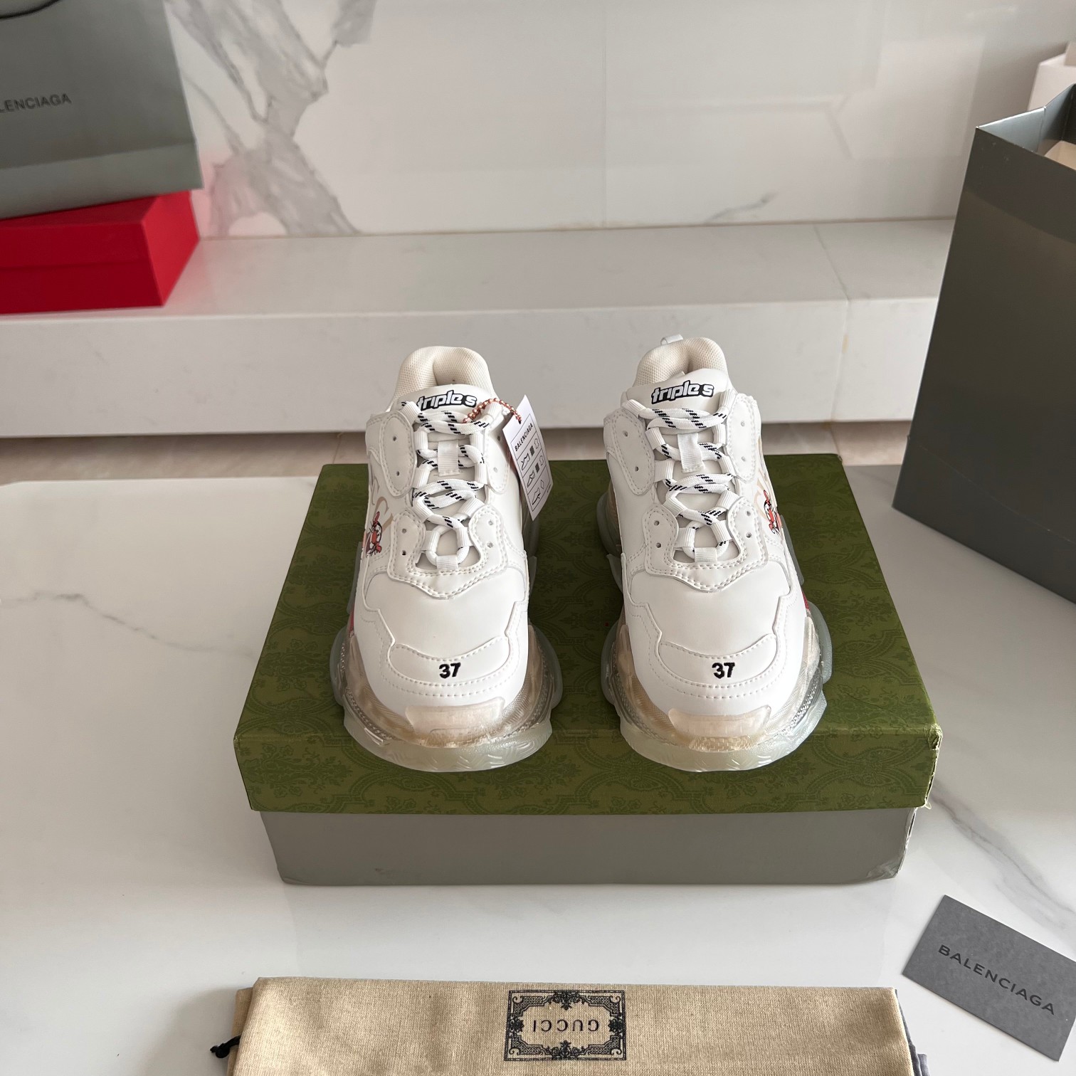 Balenciaga & Gucci Triple S Sneaker Unisex Size 35-45