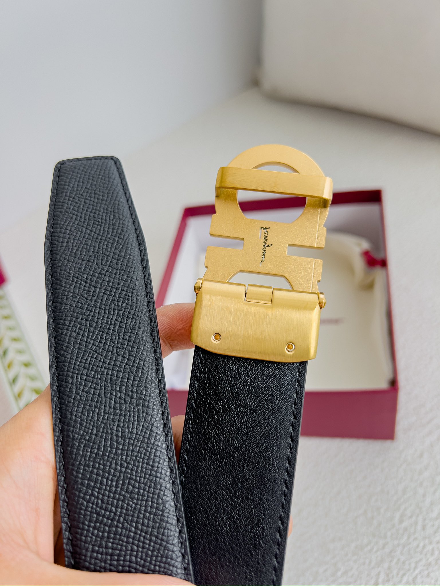 Ferragamo Men Belt Width 3.5cm
