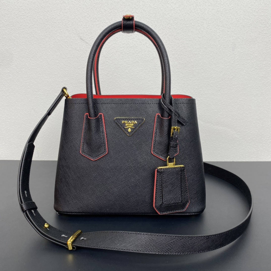 Prada 1BG443 Double Saffiano Leather Bags Size 25*18.5*12.5cm