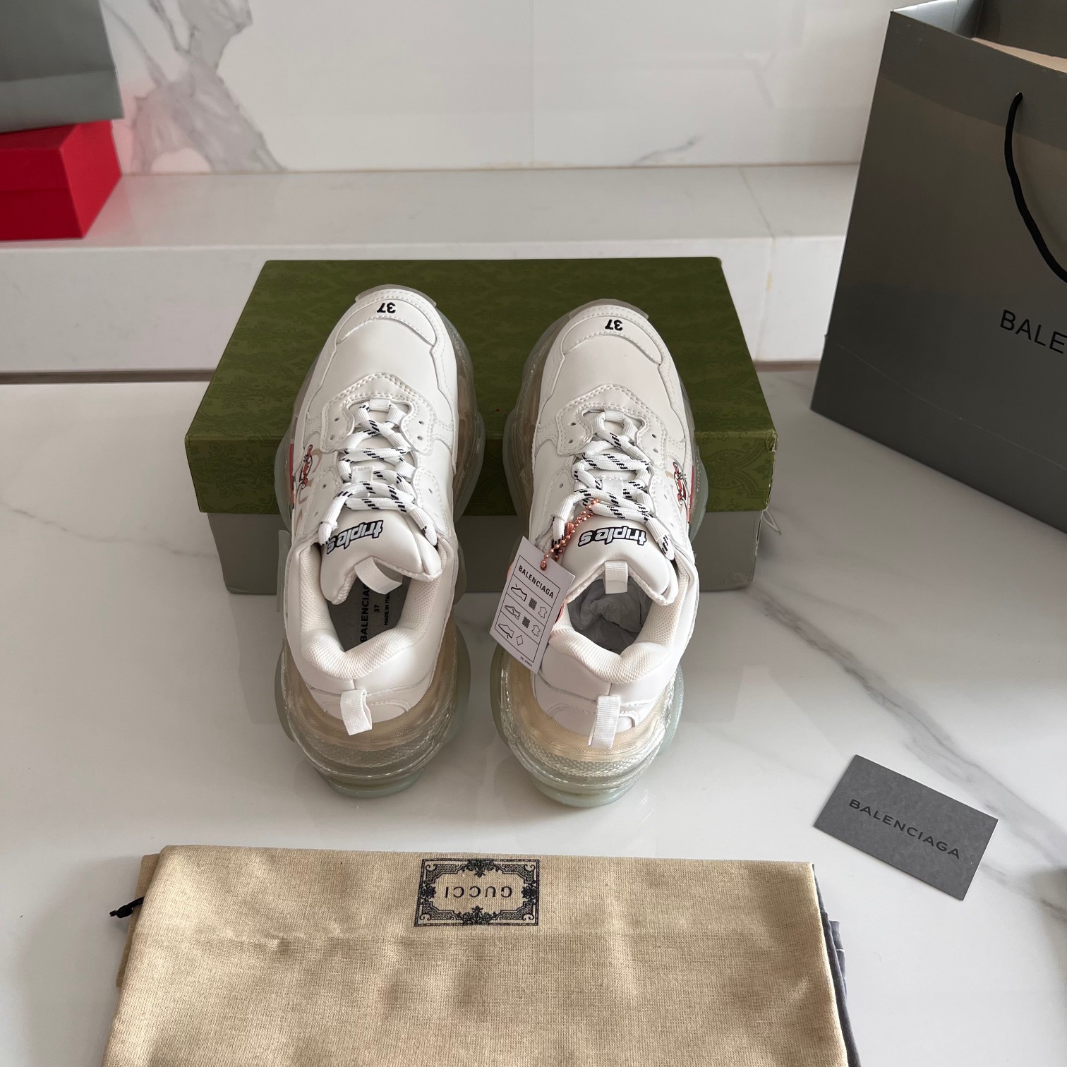 Balenciaga & Gucci Triple S Sneaker Unisex Size 35-45
