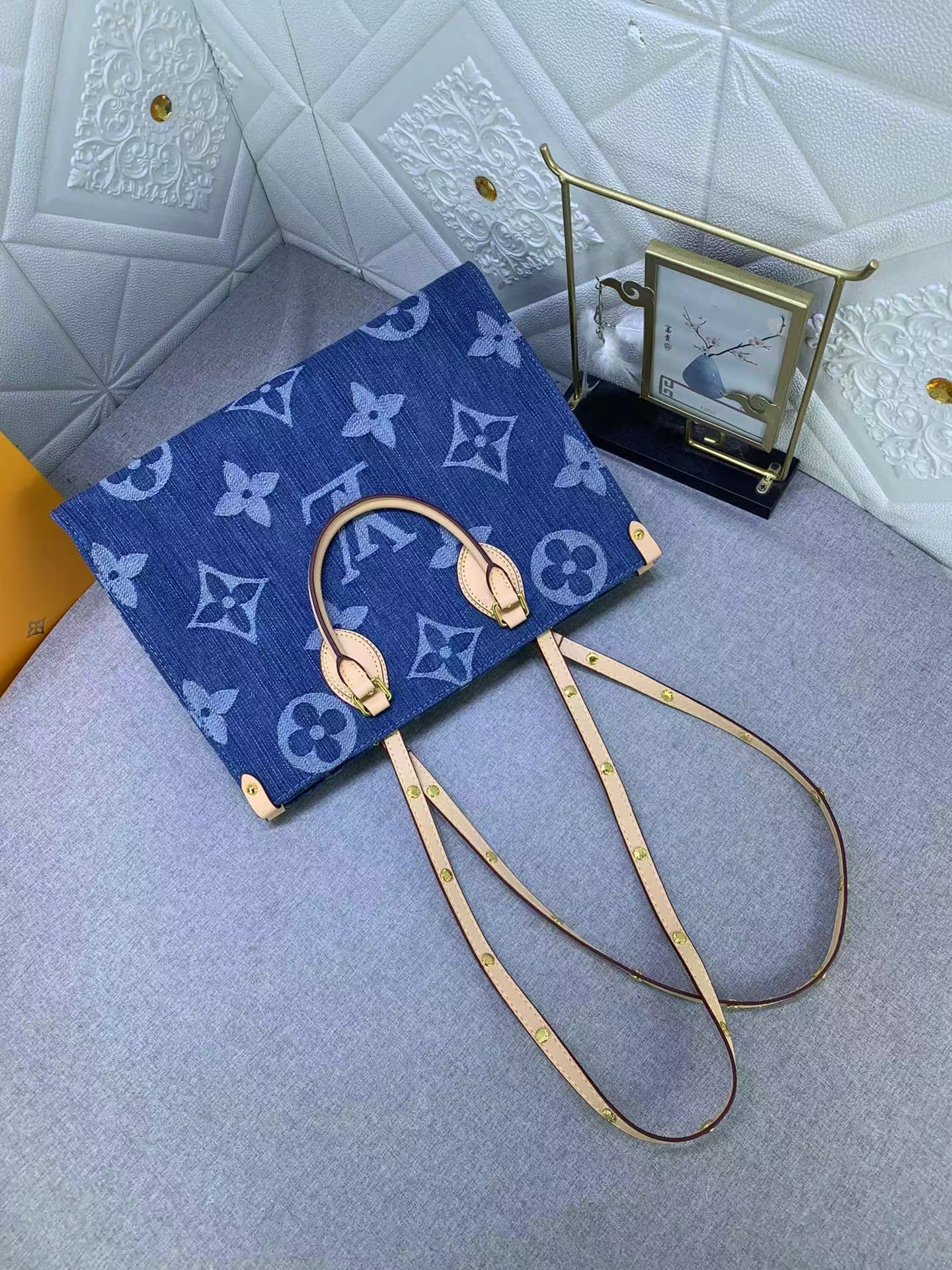 Louis Vuitton Onthego Denim Cowboy Women Handbag 35*27*14cm