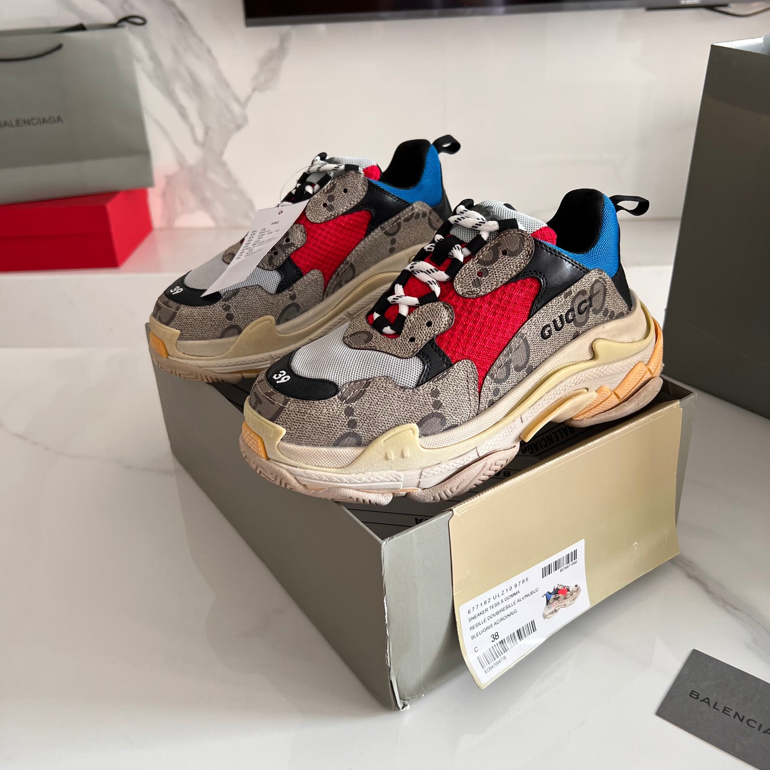 Balenciaga & Gucci Triple S Sneaker Unisex Size 35-45