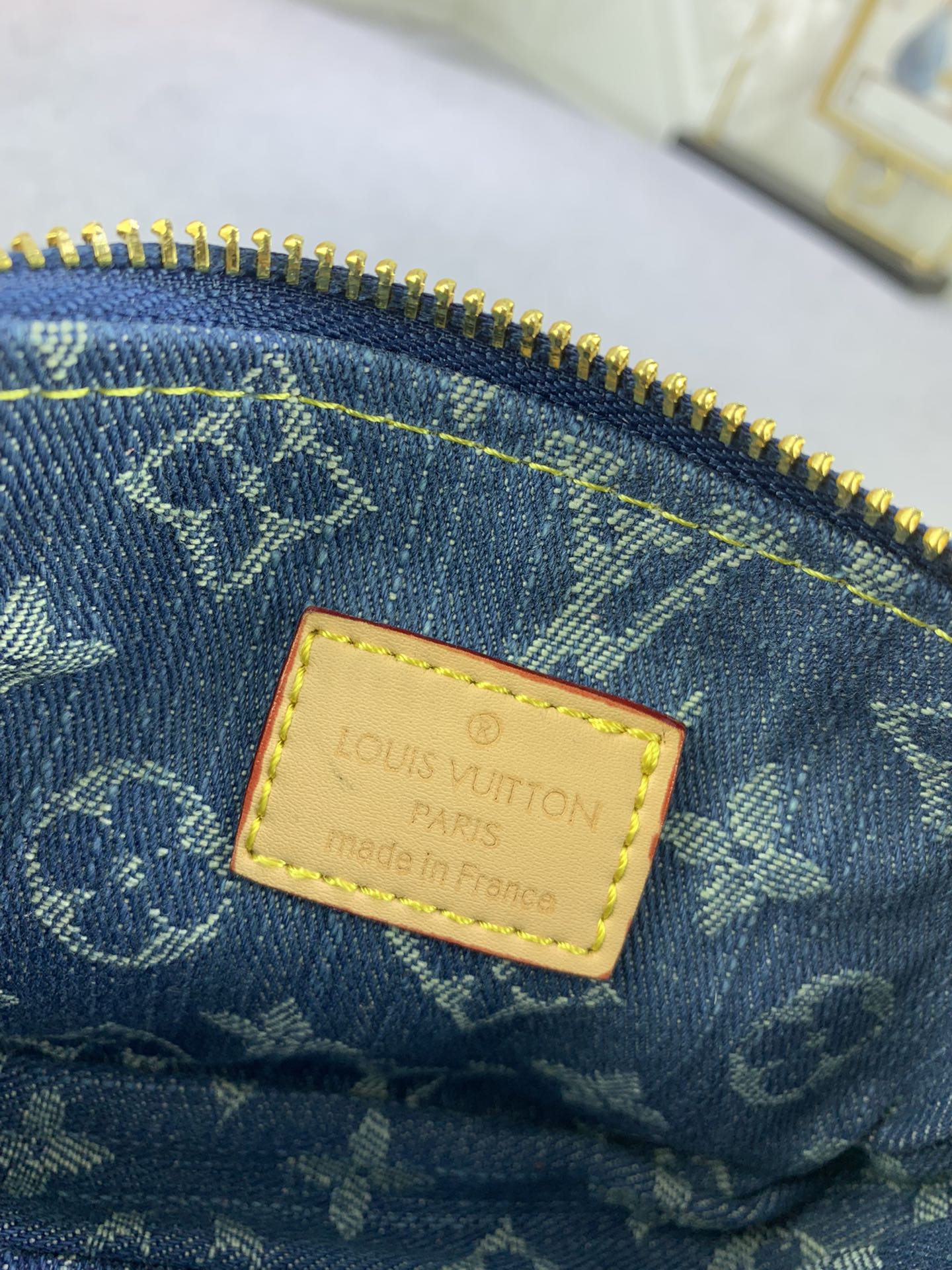 Louis Vuitton M82960 Mini Pochette Accessorie Monogram Denim Cowboy Shoulder Bags Size 4.5*9.5*4cm