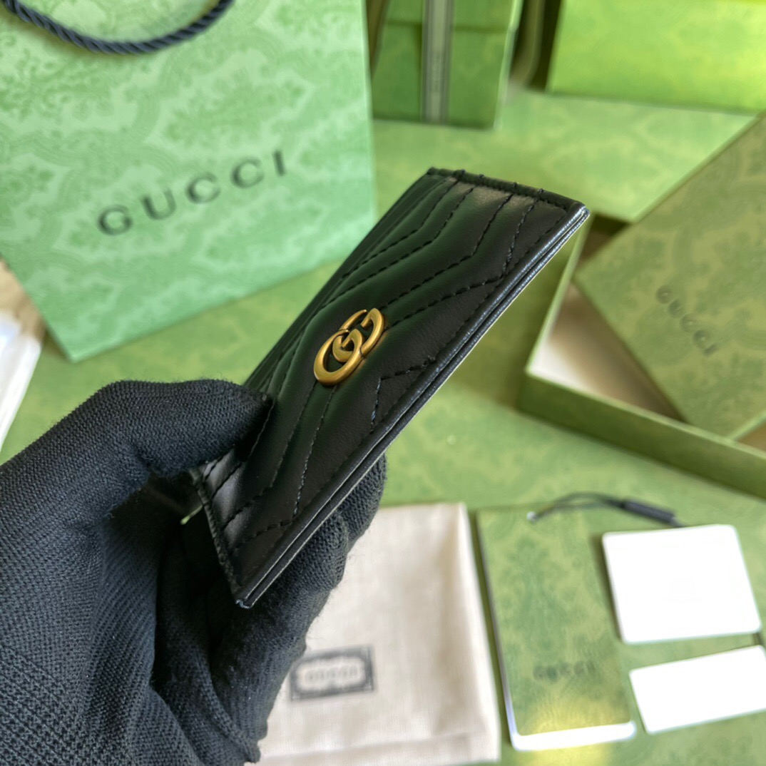 Gucci GG Marmont card case Size 10*7cm Style: 443127