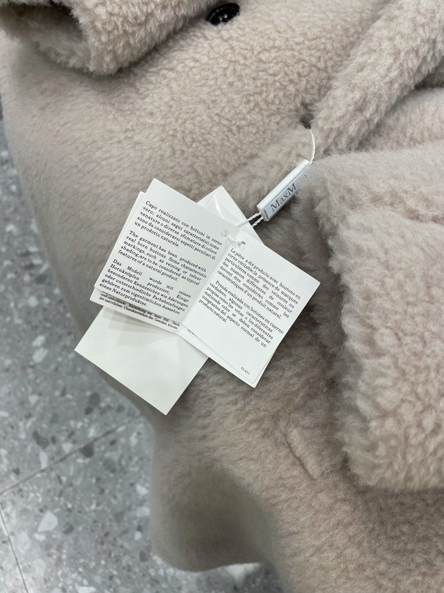 Max Mara Teddy fur long coat Size XS-M