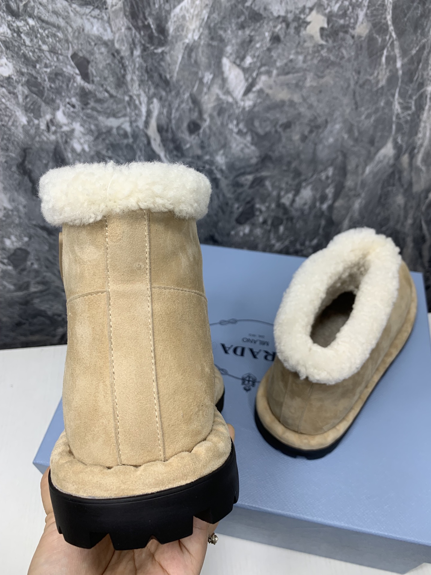 Prada Women Snow Boots Brown Size 36-41