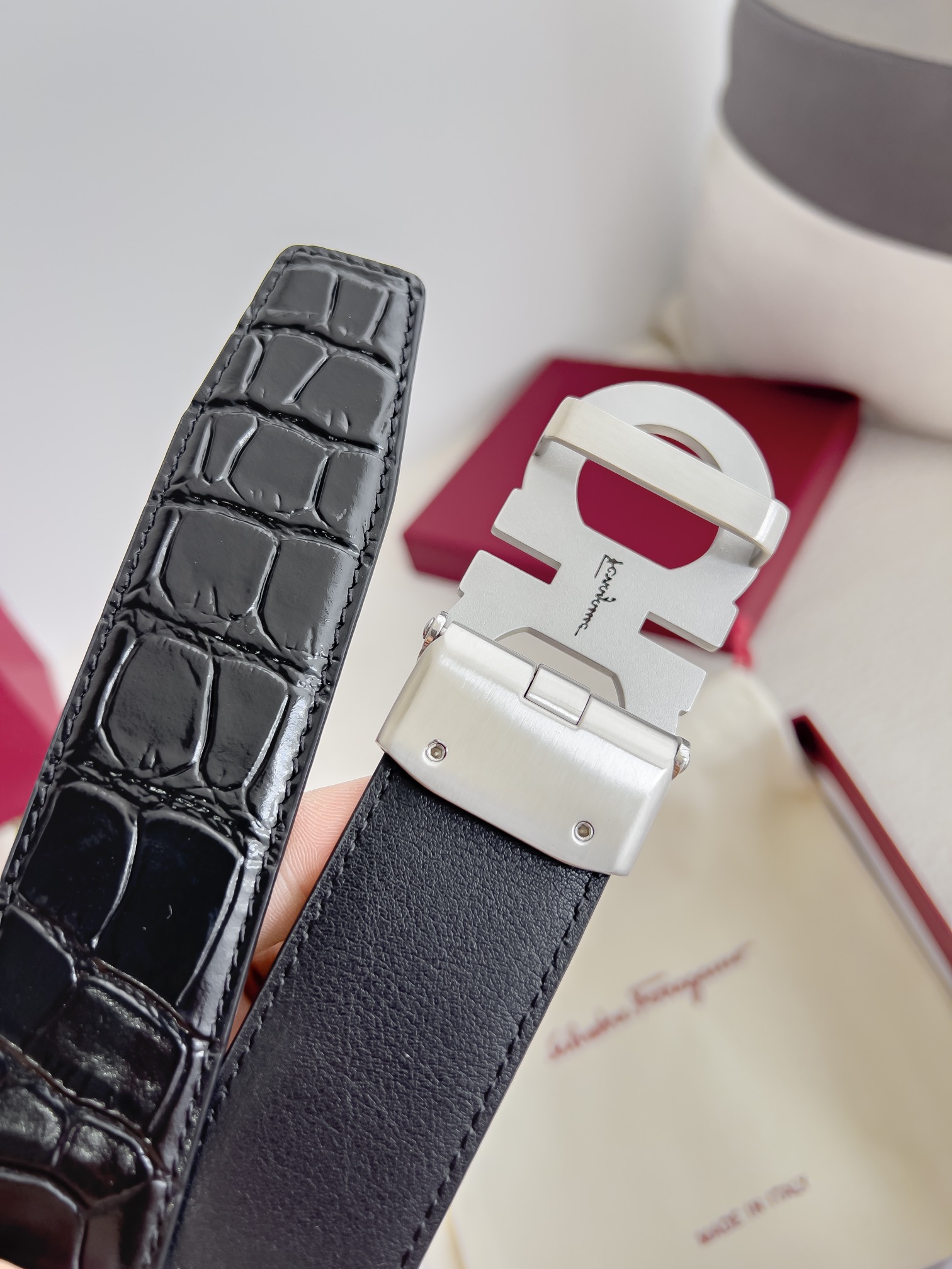 Ferragamo Men Belt Width 3.5cm