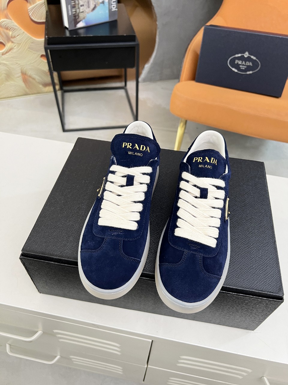 Prada Lane Deer Leather Sneakers Size 36-45