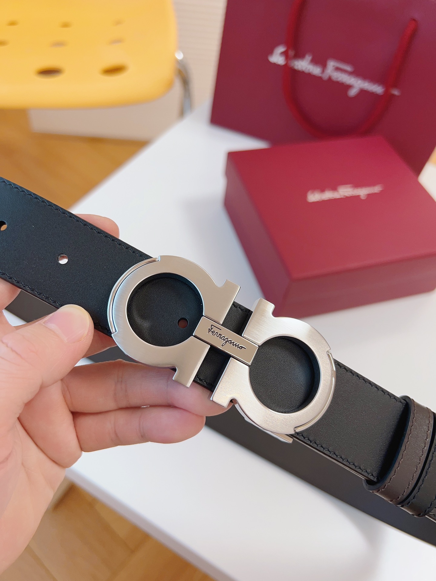 Ferragamo Men Belt Width 3.5cm