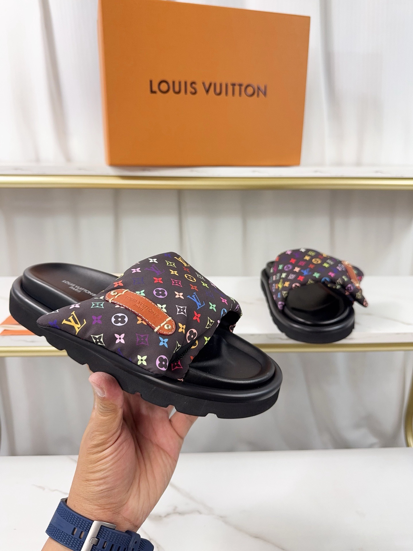 Louis Vuitton Pool Pillow Flat Comfort Slippers Size 36-46