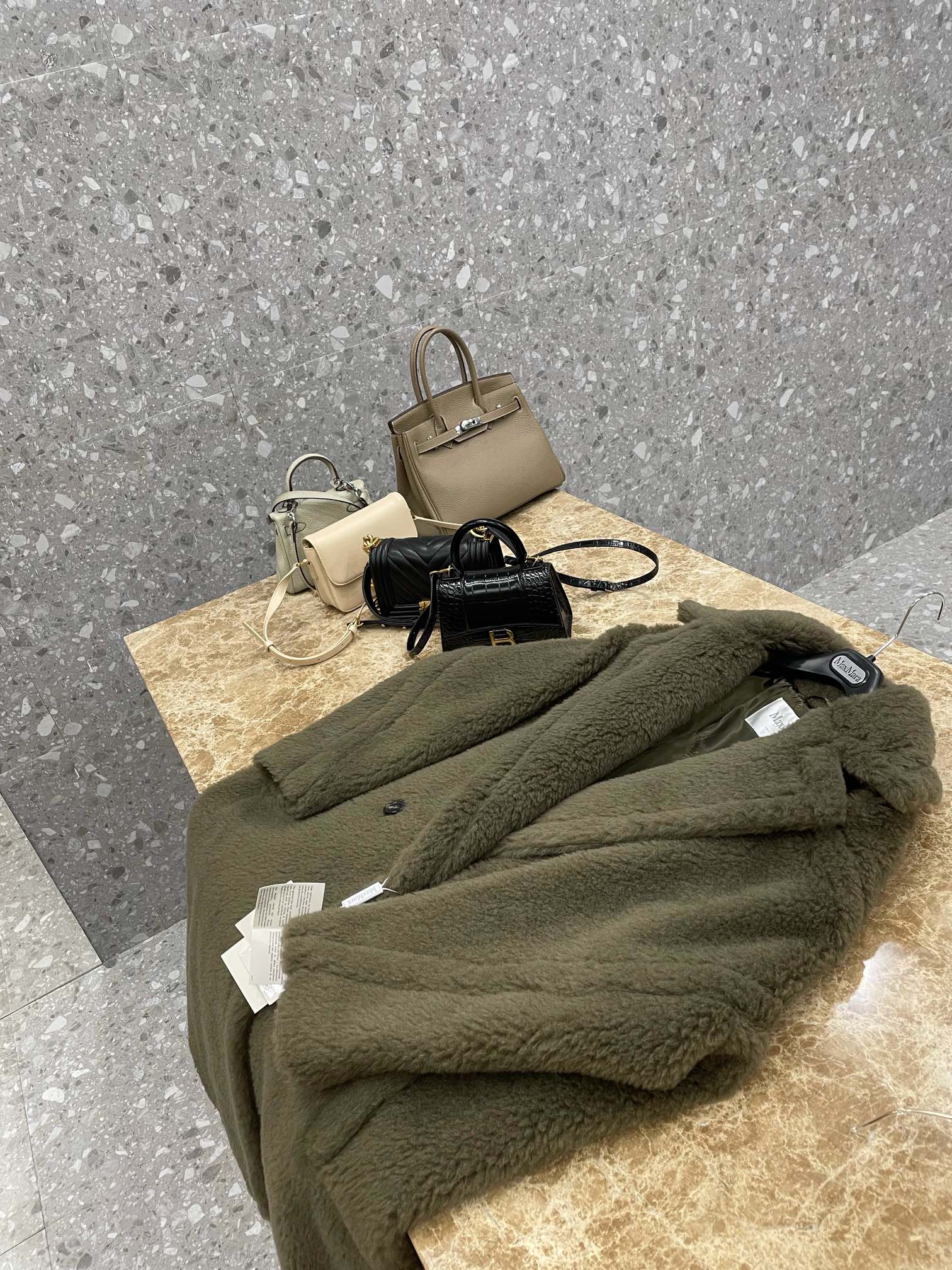 Max Mara Teddy fur long coat Size XS-M