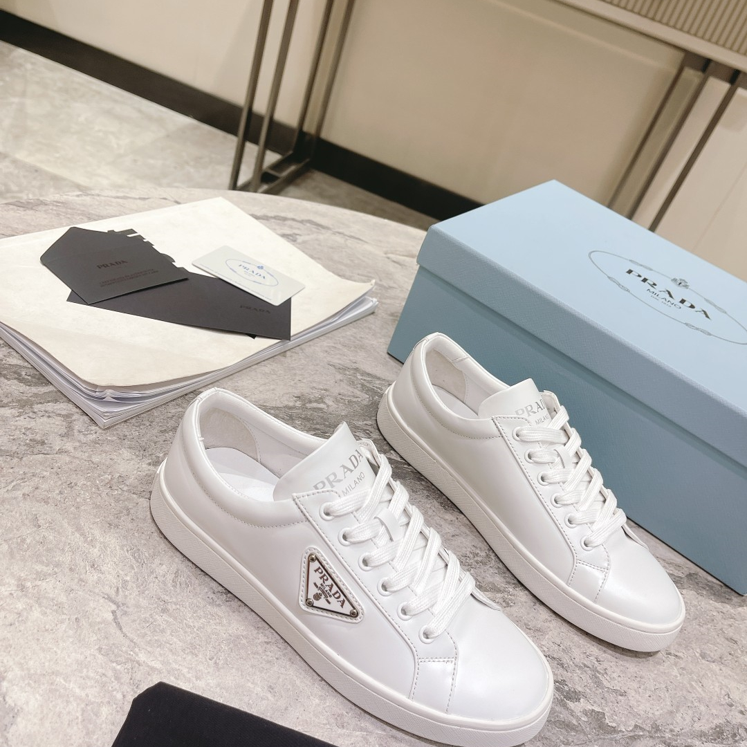 Prada Brushed Leather Sneaker Size 36-45   4-Color