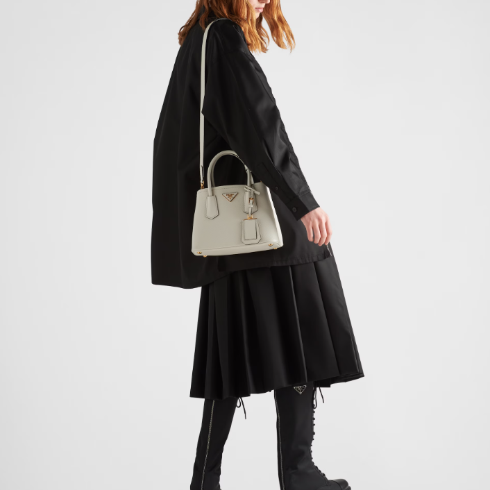 Prada 1BG443 Double Saffiano Leather Bags Size 25*18.5*12.5cm