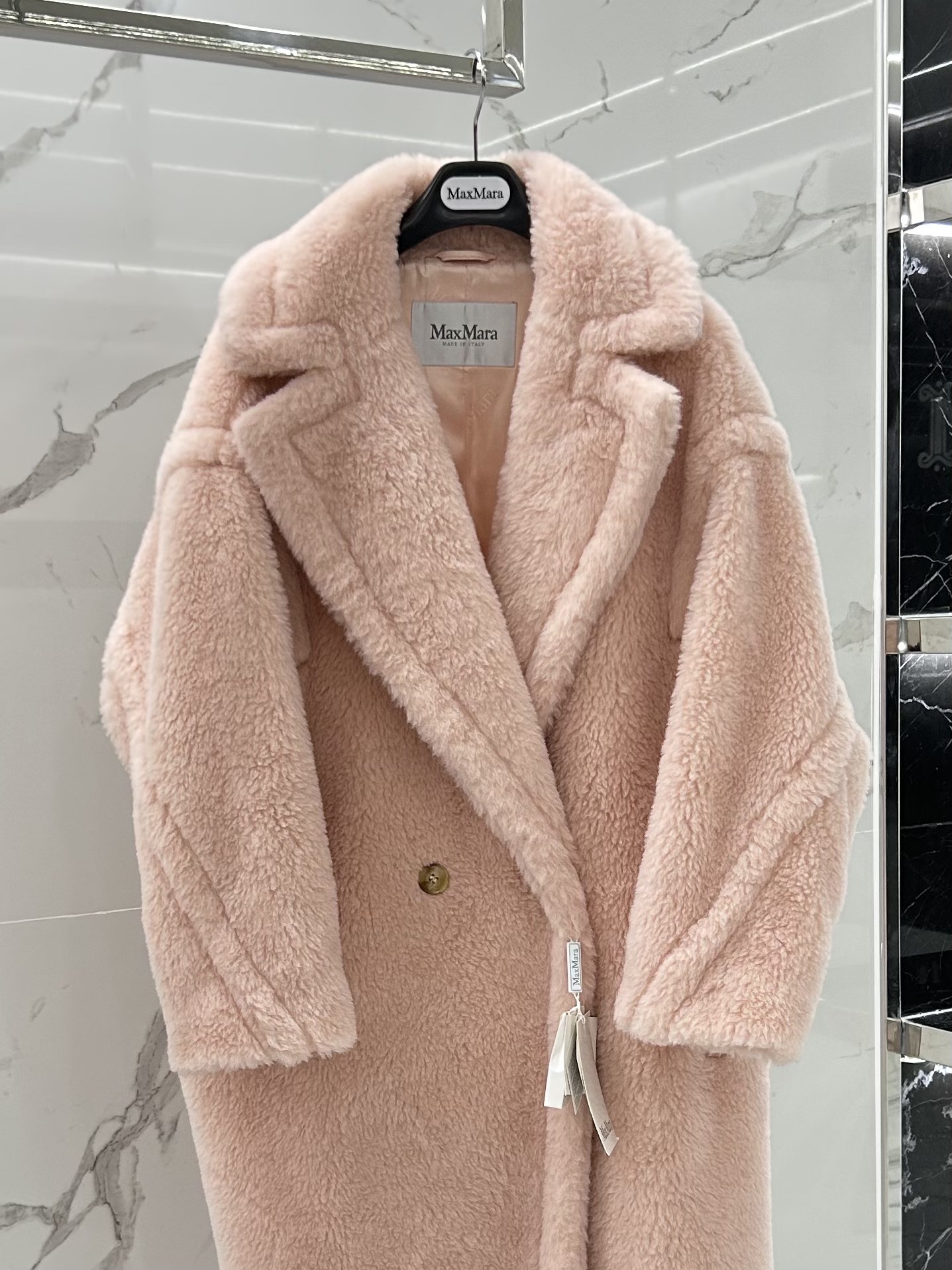 Max Mara Teddy fur long coat Size XS-M