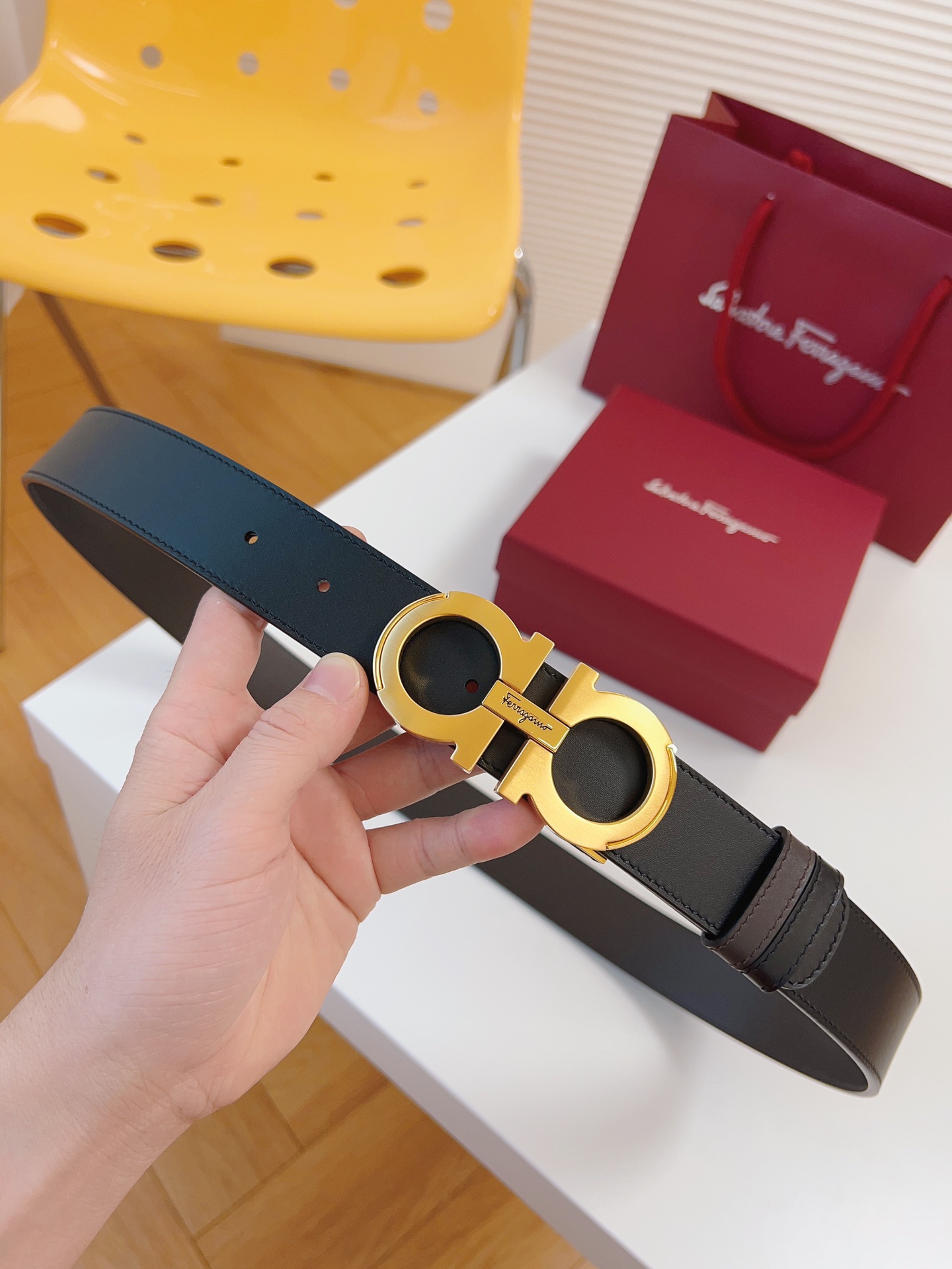 Ferragamo Men Belt Width 3.5cm