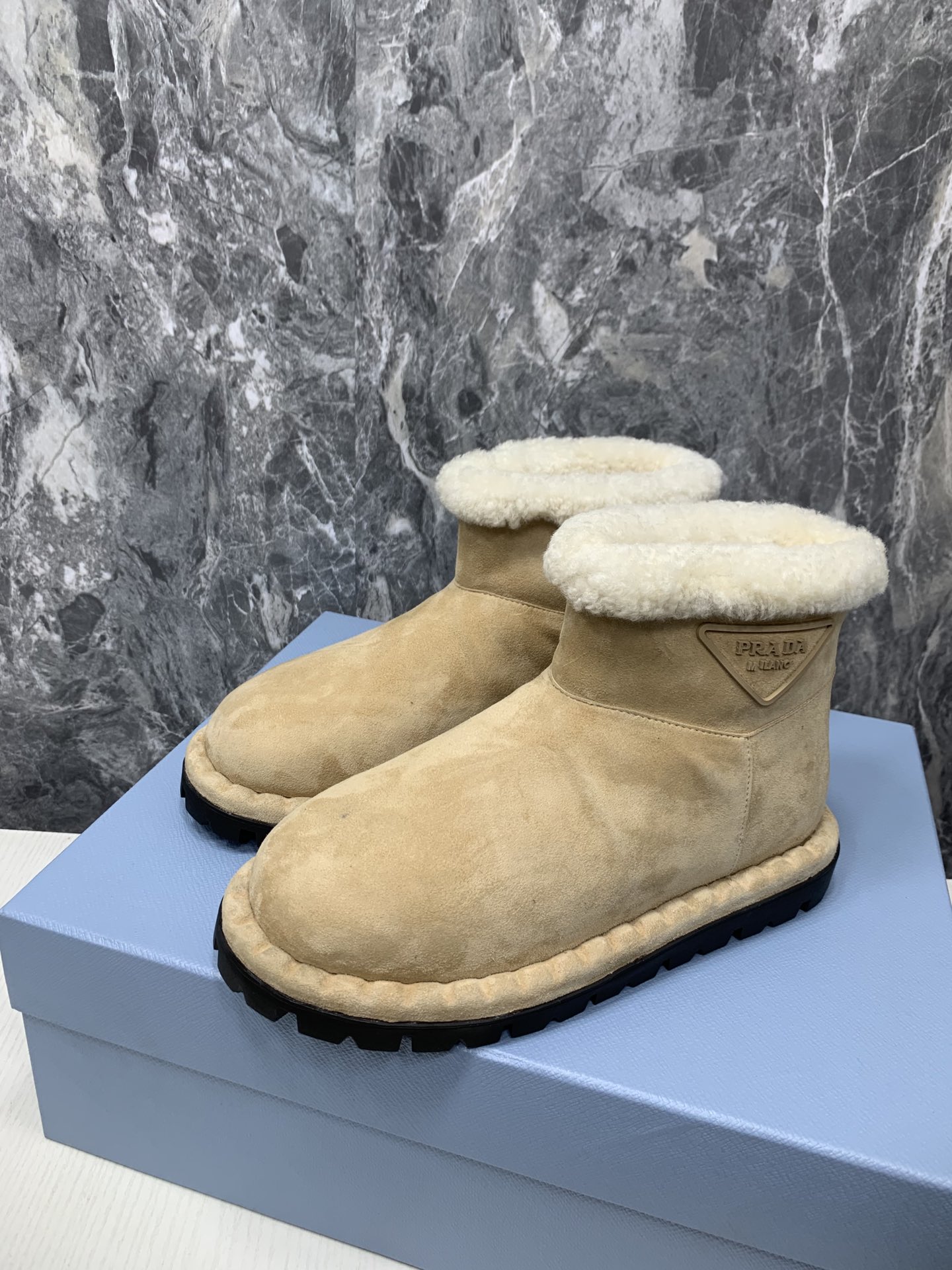 Prada Women Snow Boots Brown Size 36-41