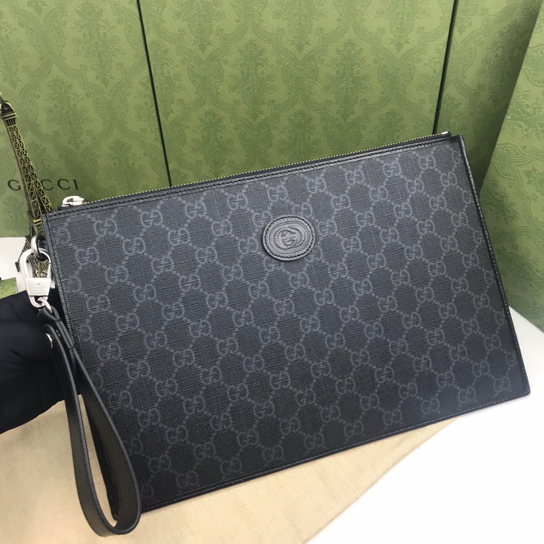 Gucci Pouch with Interlocking G Size 30.5*21*1.5cm Style 672953