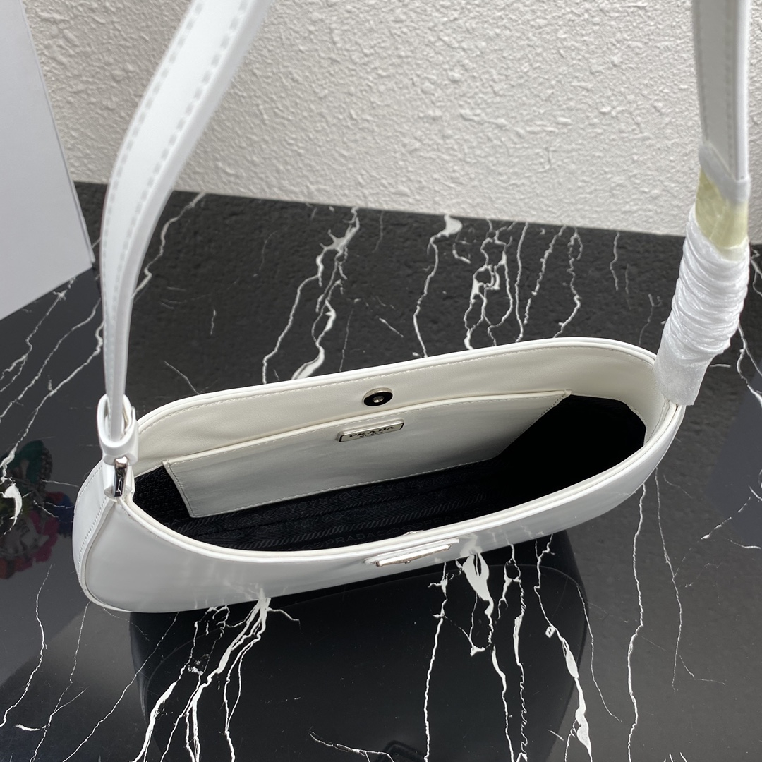 Prada 1BC499 Cleo Brushed Leather Shoulder Bags Size 27*22*6cm